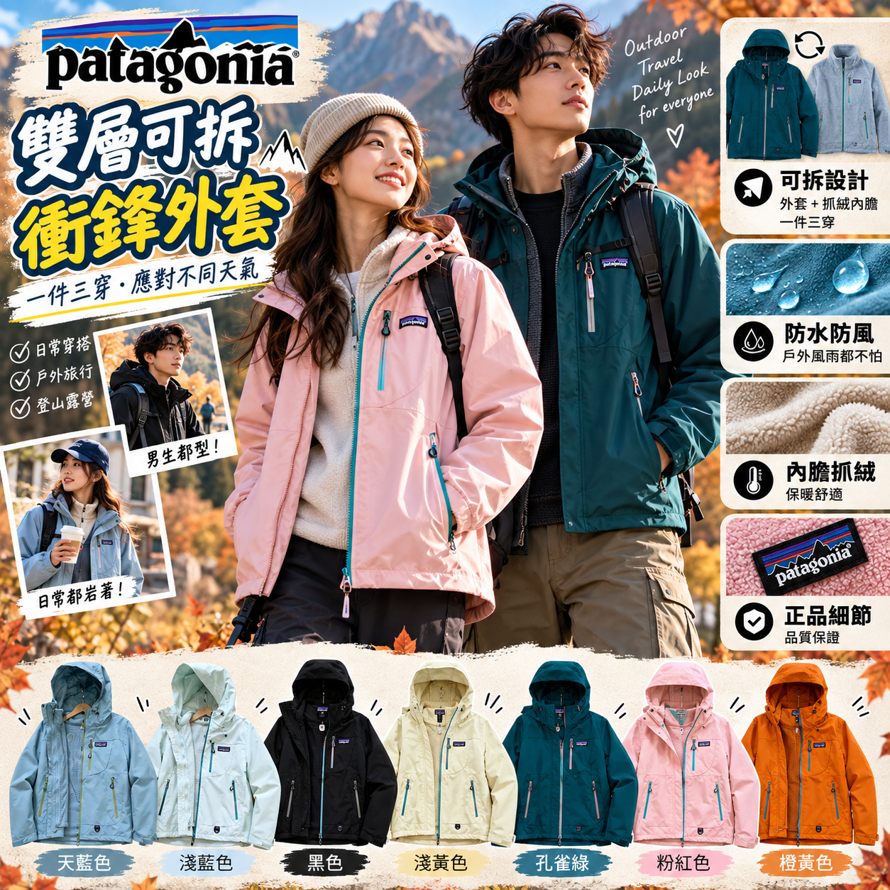 Patagonia 三合一衝鋒外套