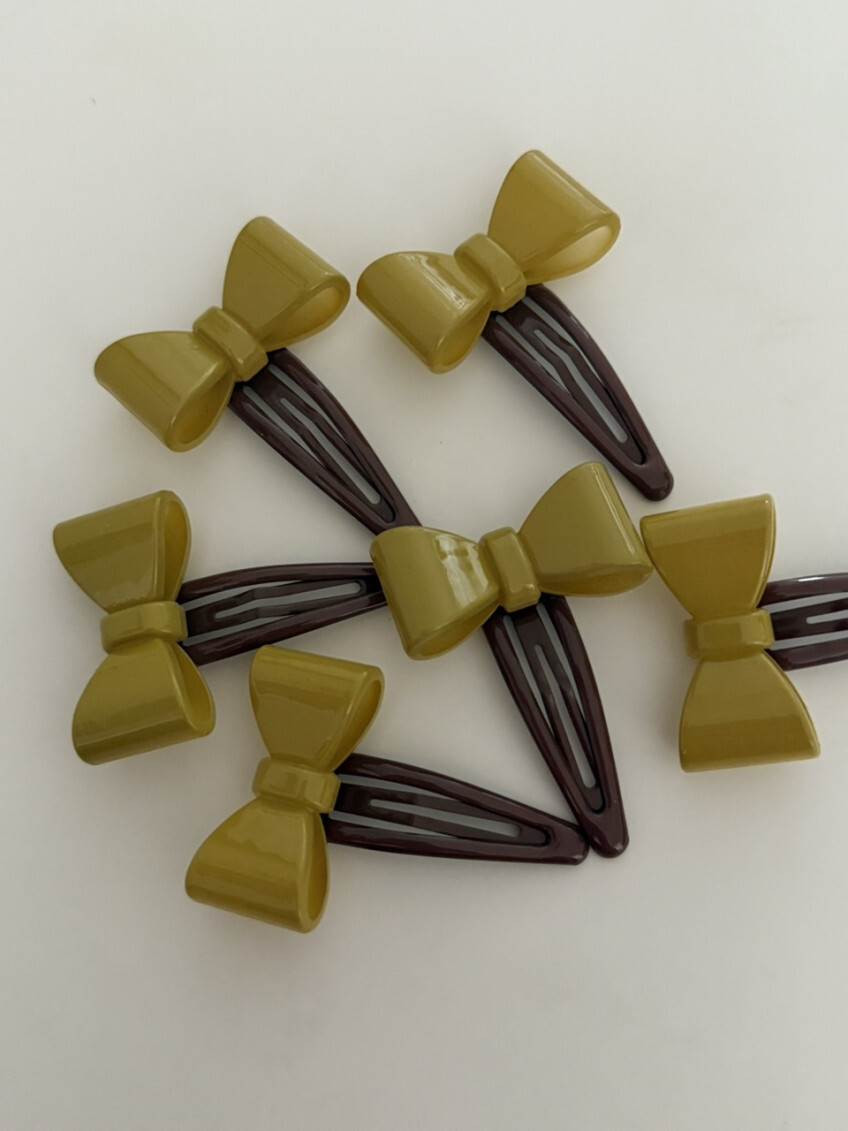Olive Ribbon Hair Clip