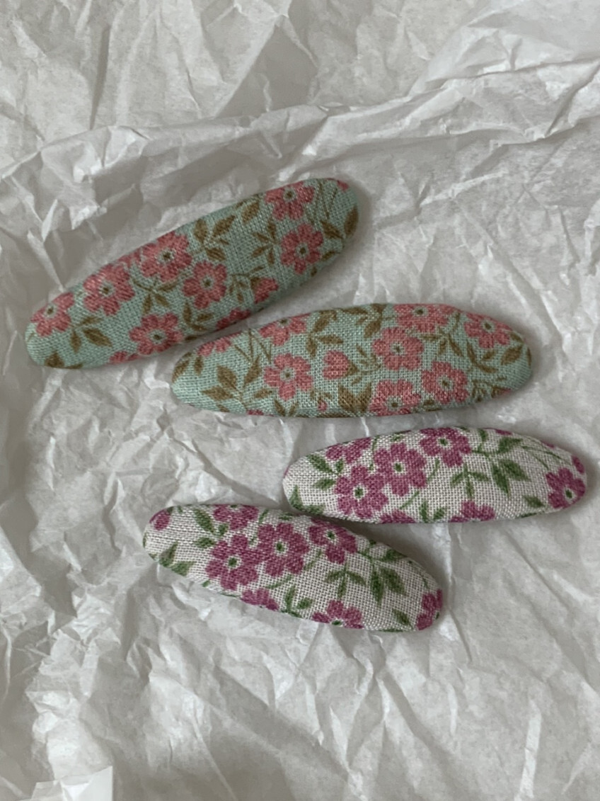 Floral Fabric Hair Clip