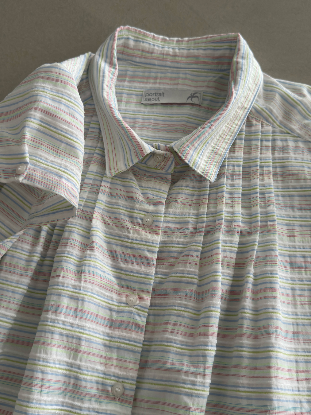 Portrait Seoul Vintage String Pintuck Shirts 26-TOP-007