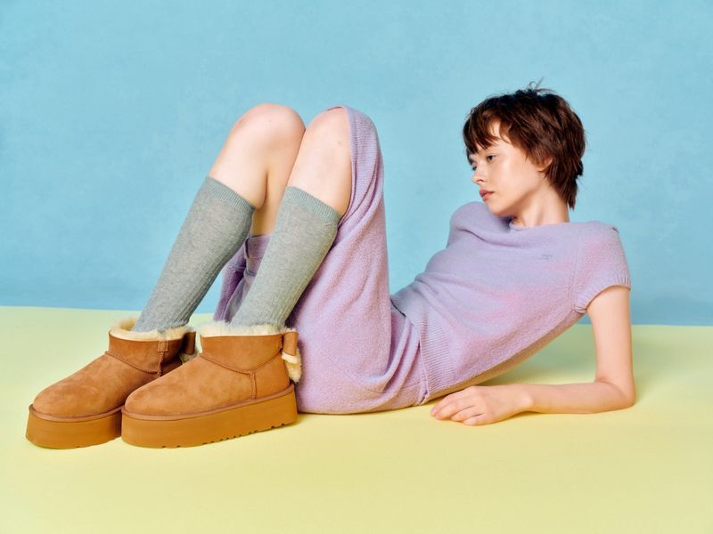 【3色入】UGG Ozlana 2026AW Classic Ultra Mini Bailey Bow Platform (Detachable Feature)