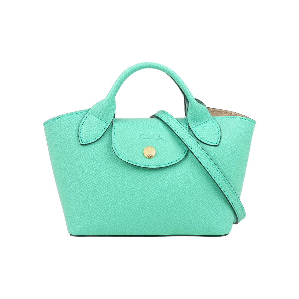 【Longchamp】Epure XS 釦式牛皮迷你二用包(薄荷綠)