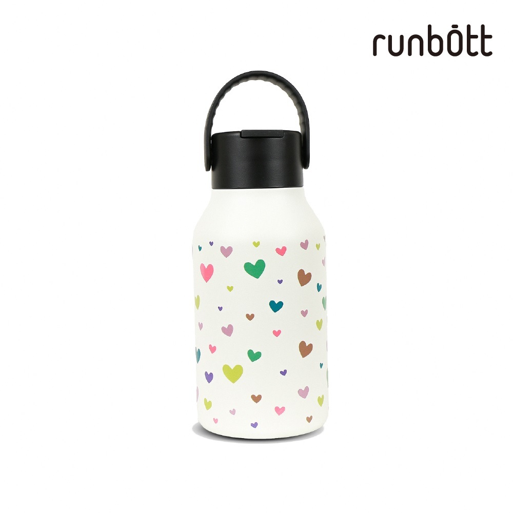 【runbott】Mii 輕量陶瓷保溫瓶350ml_彩虹愛心