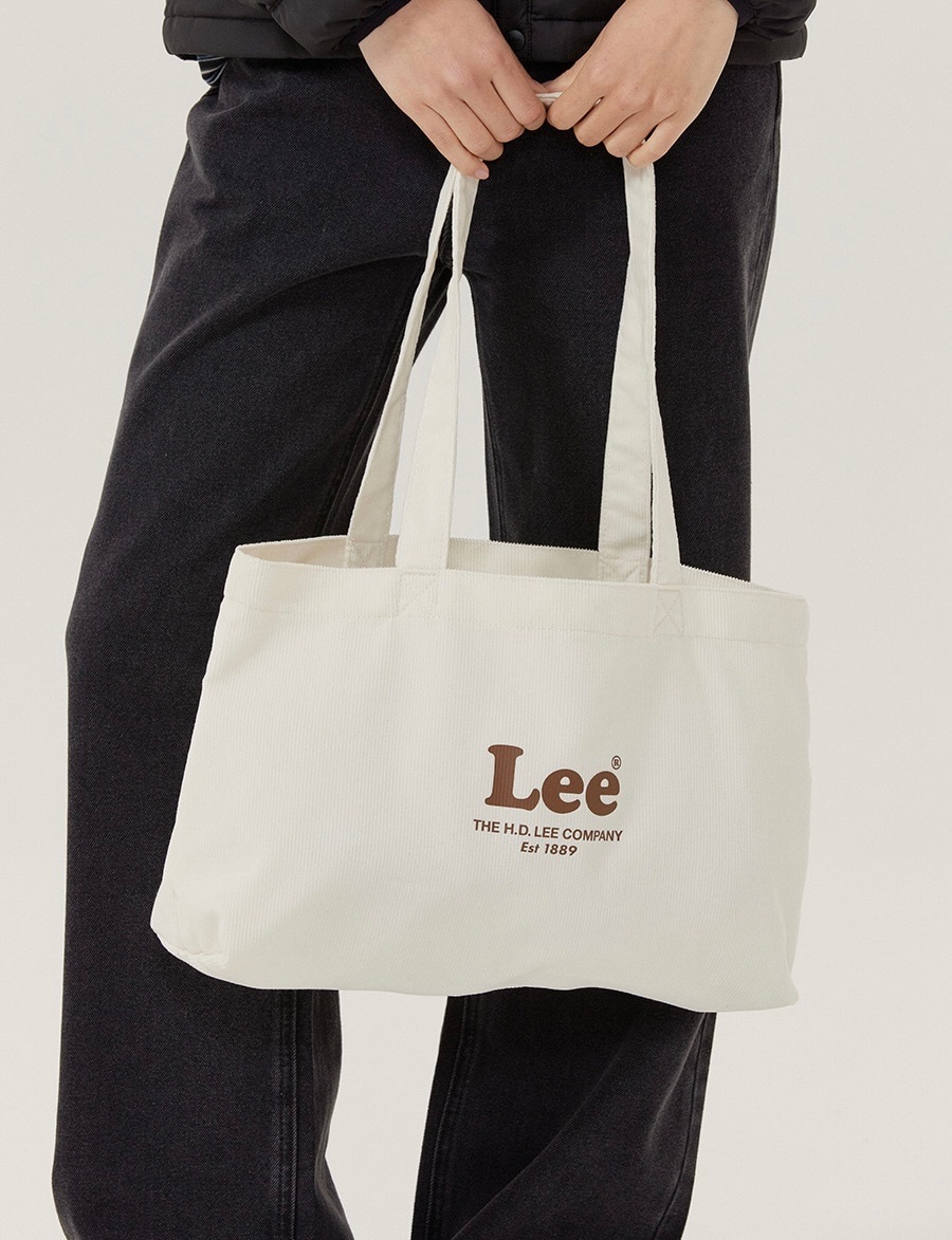 【隨時截單！限時優惠預訂】韓國 LEE VINTAGE LOGO CORDUROY ECO BAG（3色）