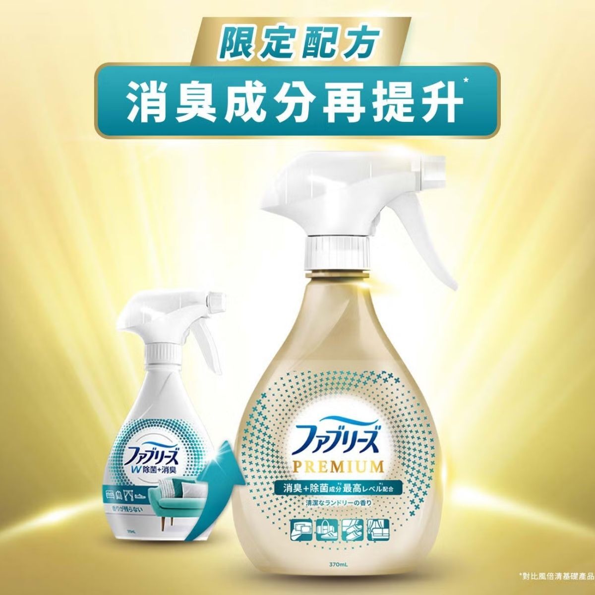 【箱購】風倍清織物除菌消臭噴霧370ml＋補充包320ml×4｜ 高效除臭 衣物除臭【輕鬆購五金百貨】