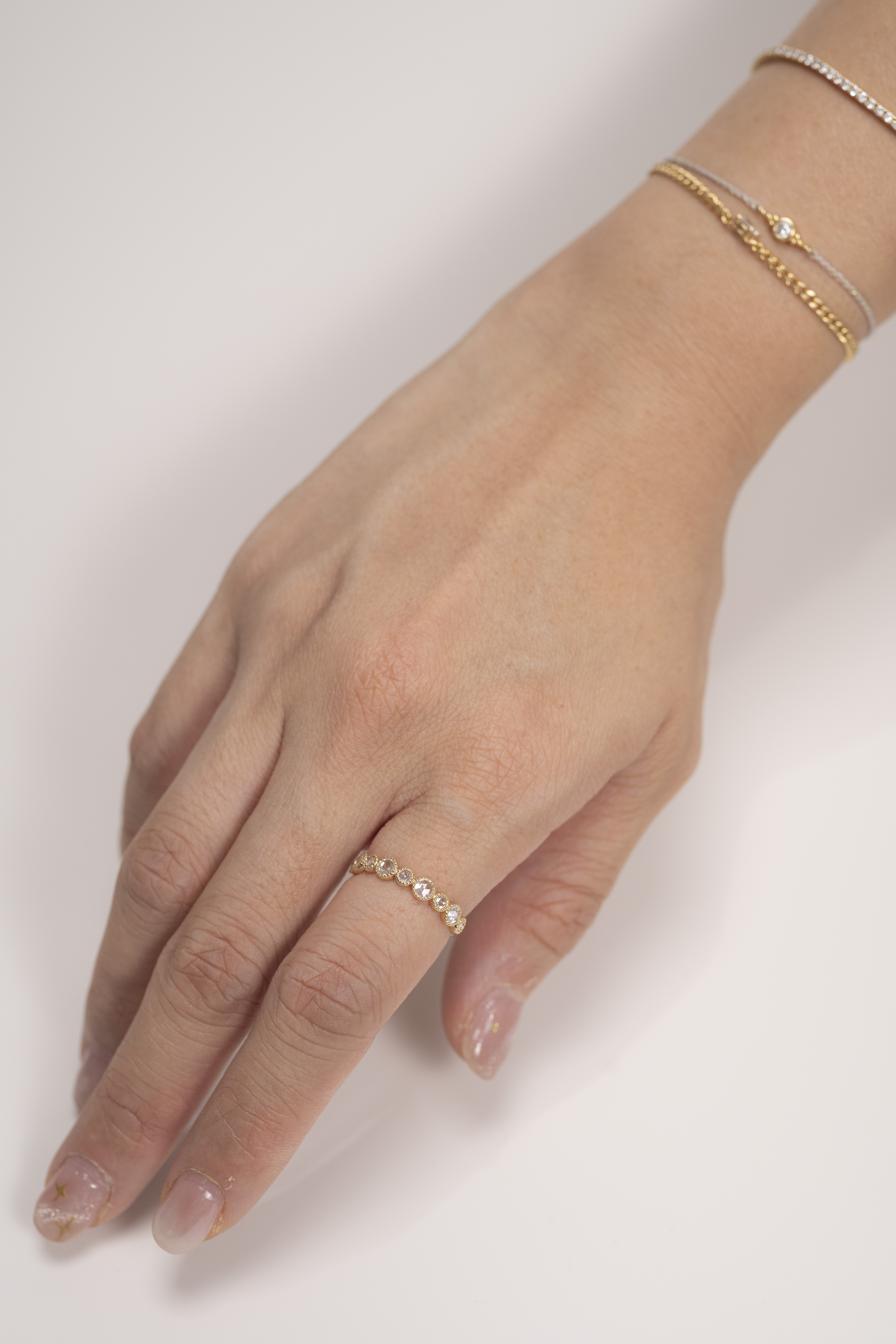 18K Rose Cut Diamond Ring