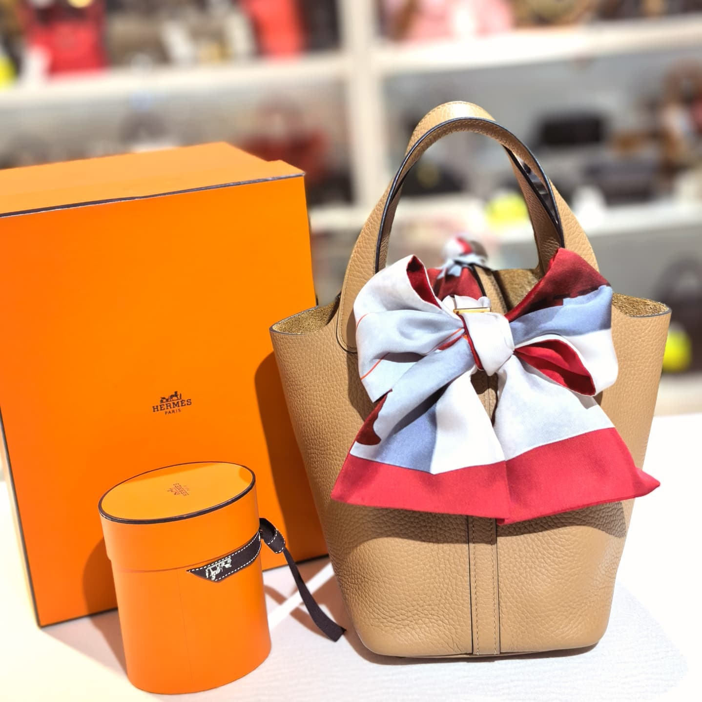 全新HERMES PICOTIN 18  OM CHAI GHW 奶茶色/金扣 TC皮 #P18 #BRAND NEW #香榭站正品