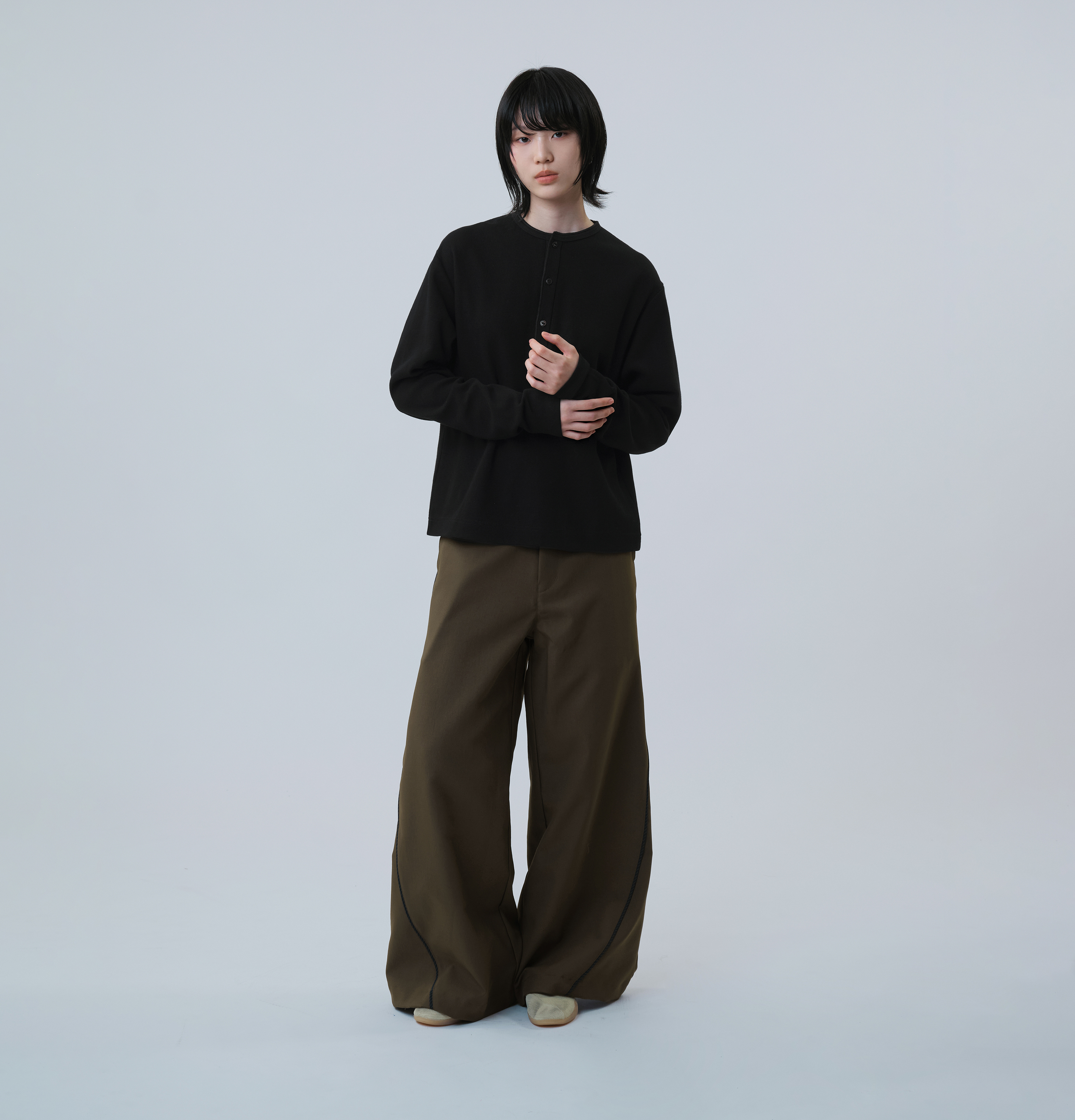 MELSIGN - Outline Piped Pants - Brown