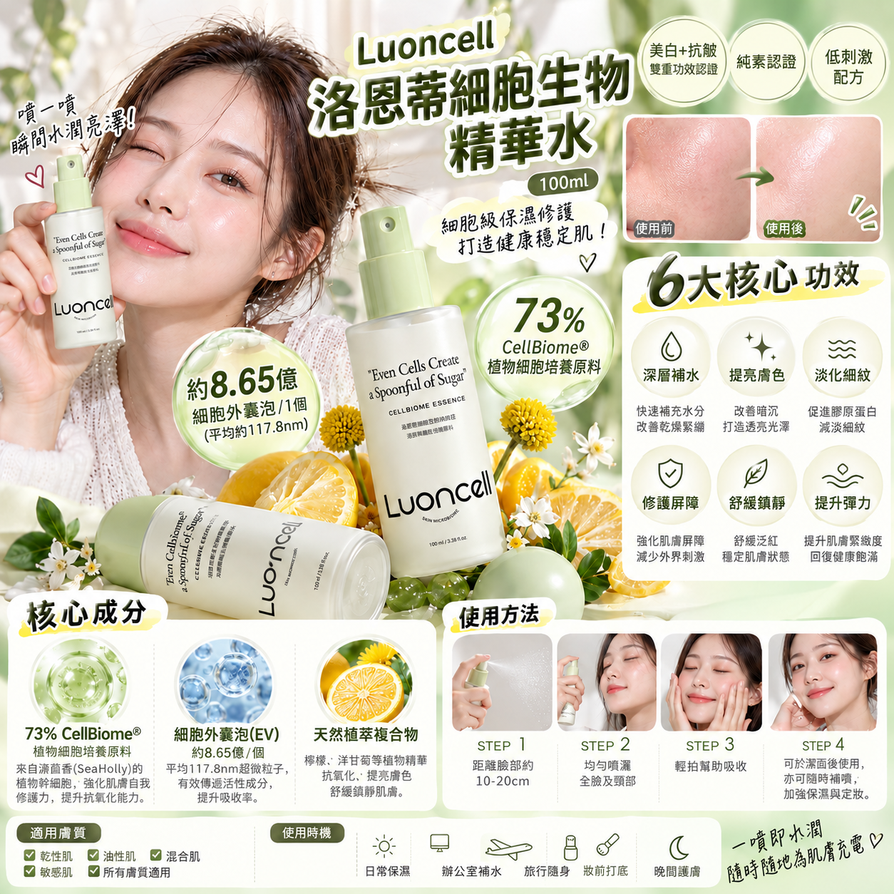 【直播】Luoncell LX092402 細胞精華噴霧 100ML