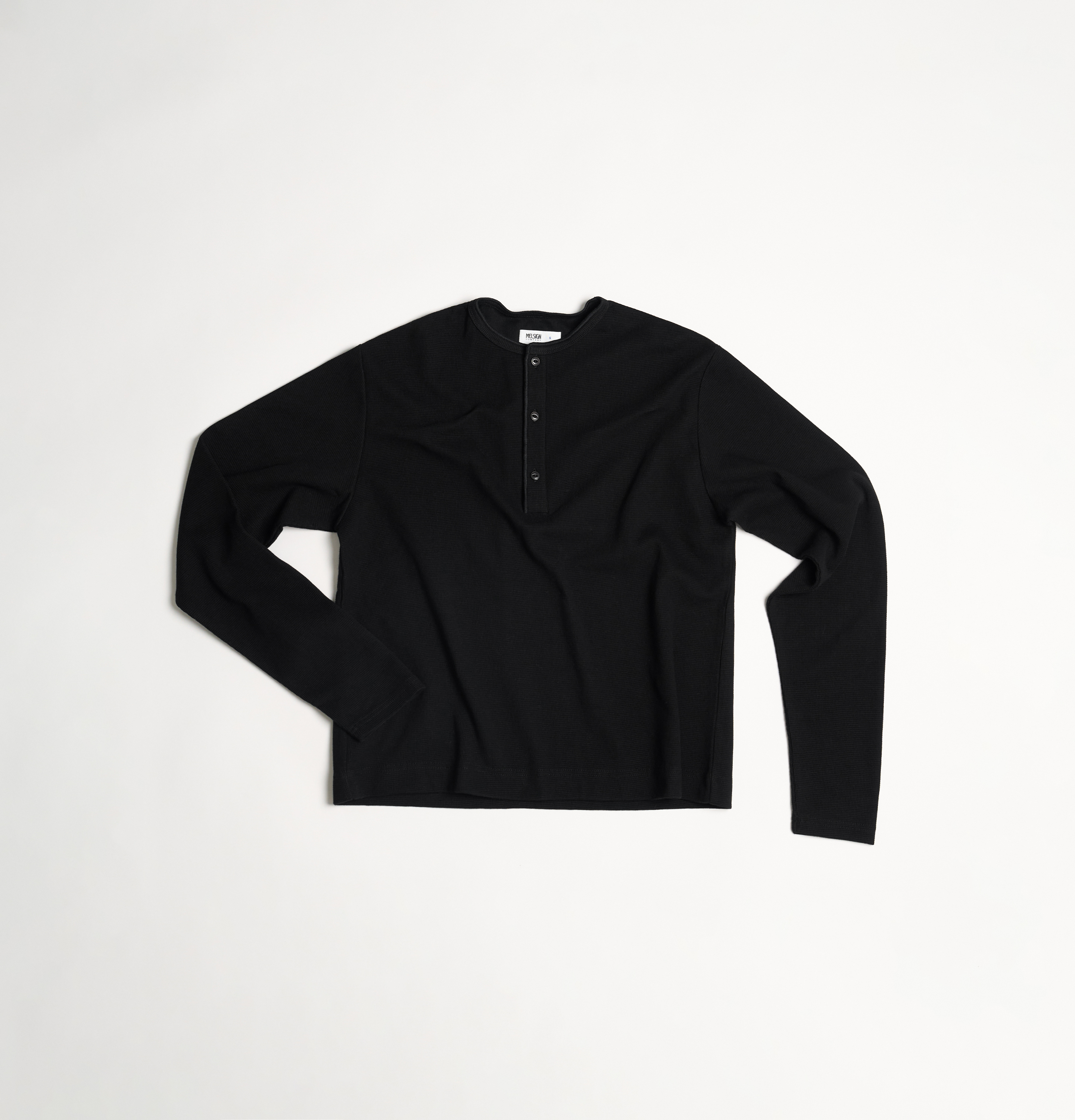 MELSIGN - MEL.Henley L/S Tee - Black