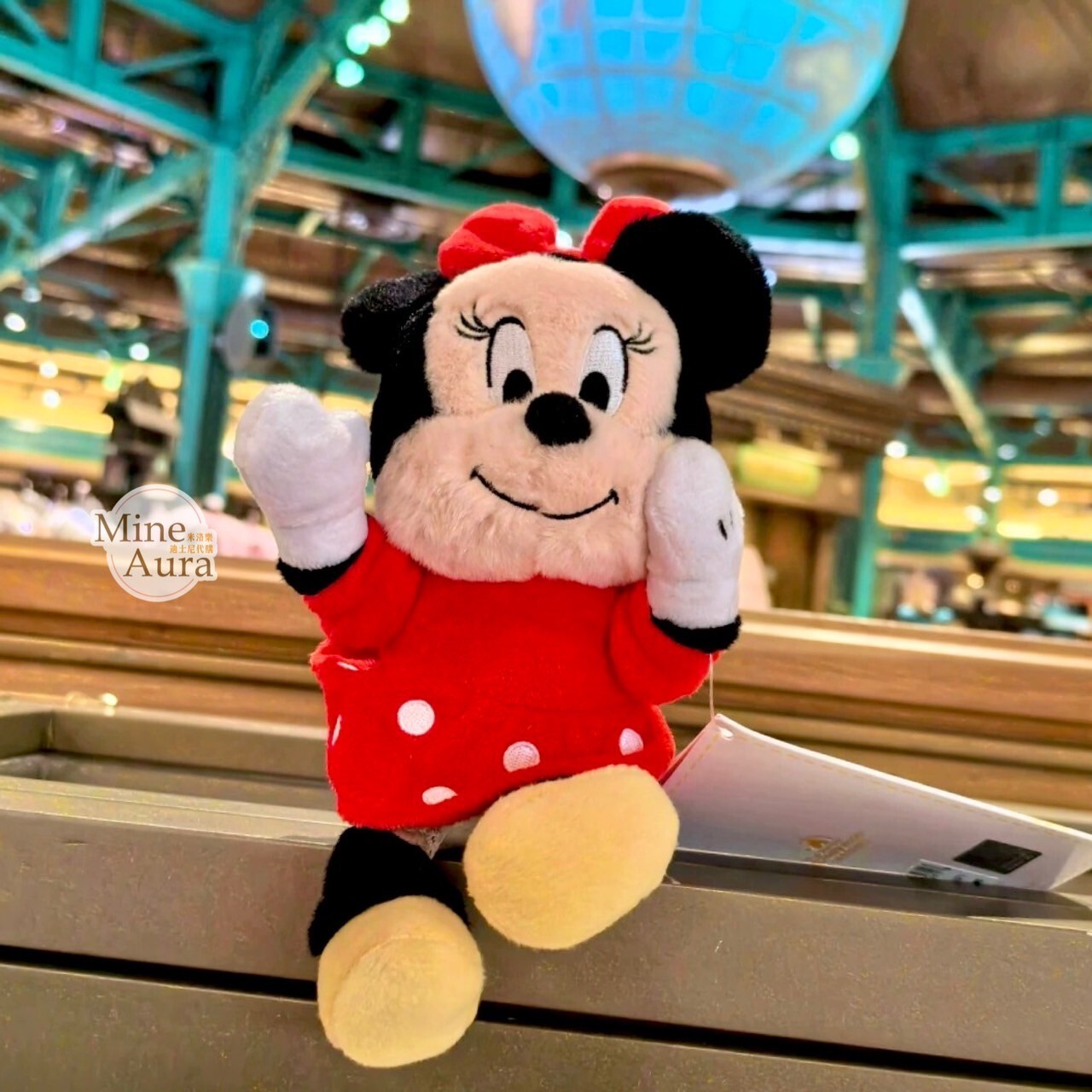 迷你寶寶系列 米妮 Minnie 磁鐵 坐肩 絨毛 娃娃 公仔 -上海迪士尼樂園