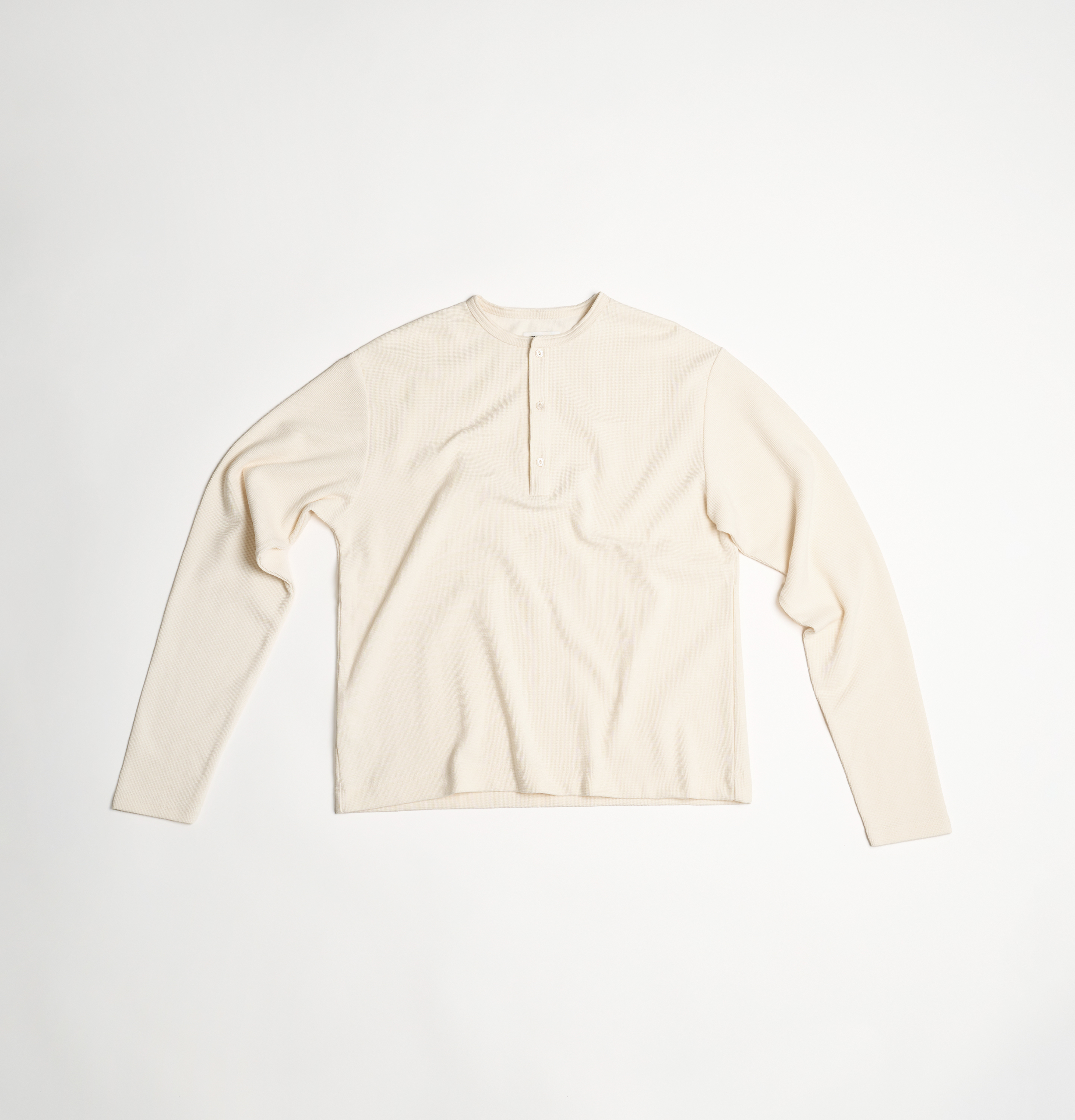 MELSIGN - MEL.Henley L/S Tee - Ivory