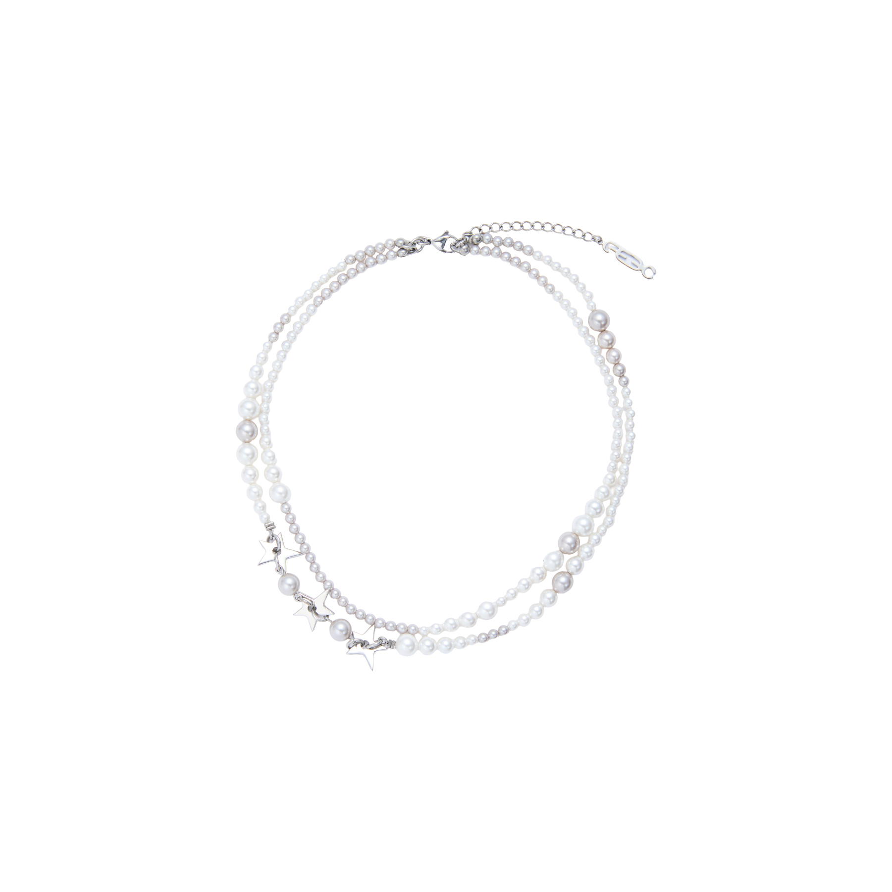 Fe3c Triple Star Pearl Necklace