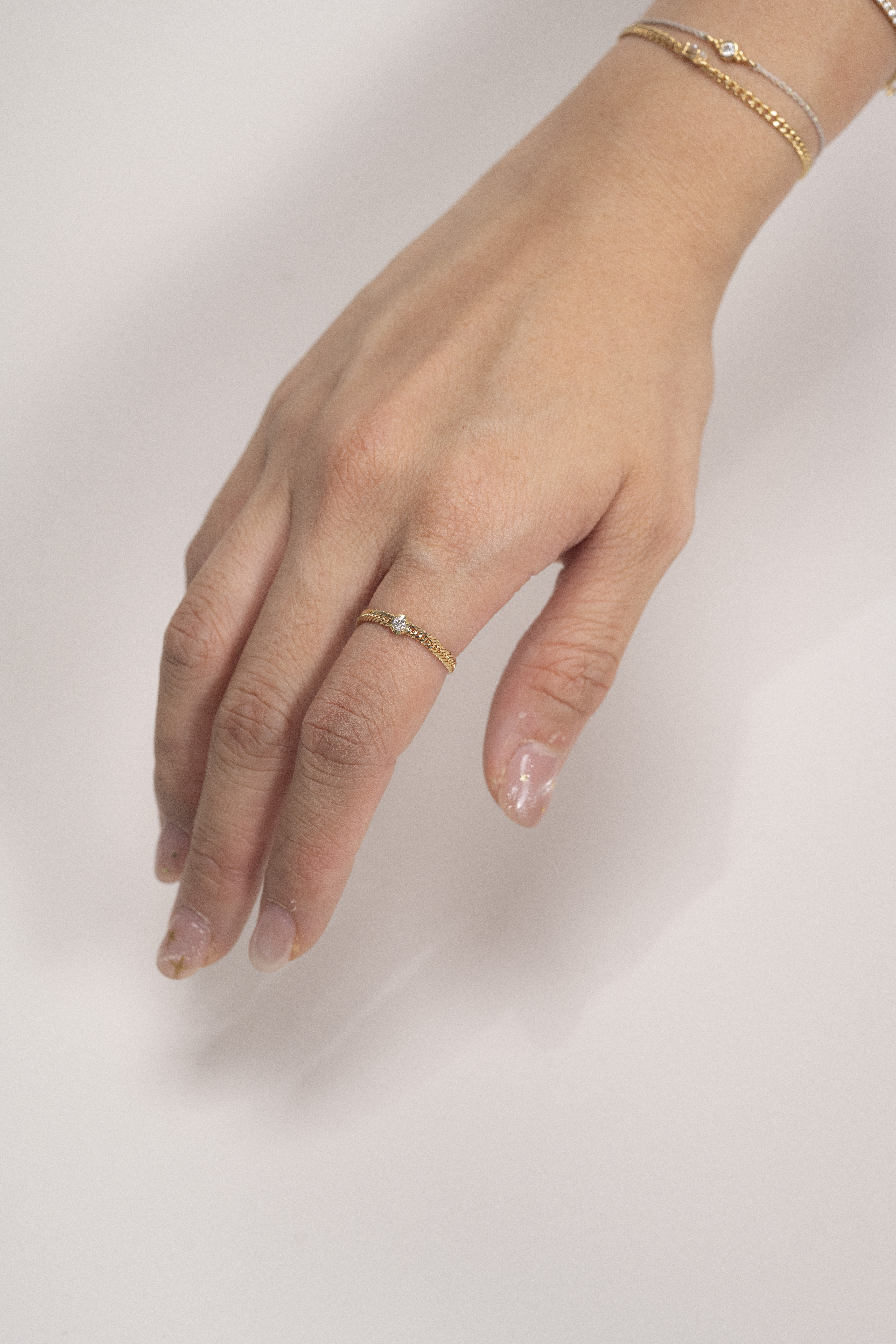 18K 12 cut Kihei Chain Ring