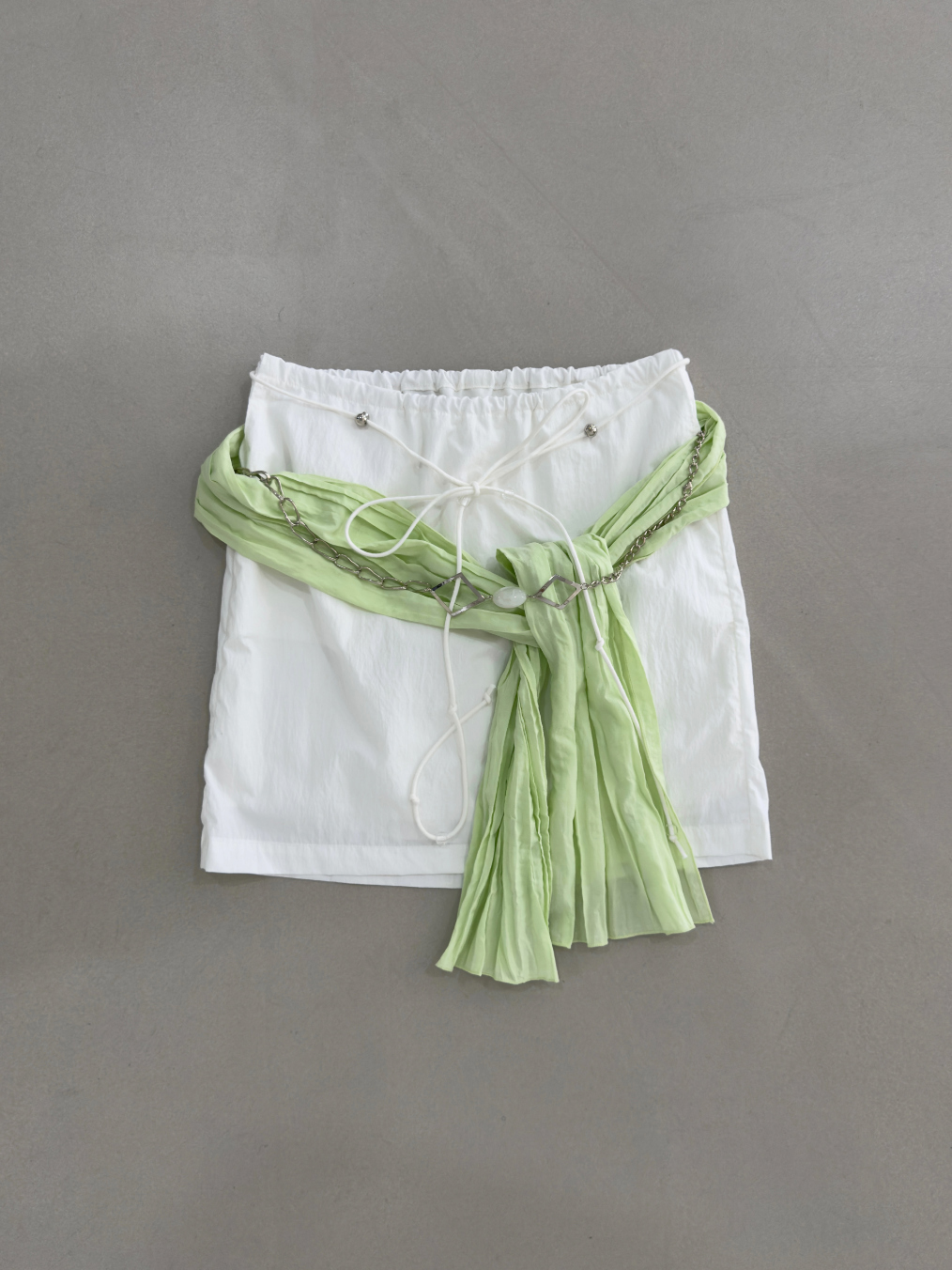 Portrait Seoul Cotton Nylon Straight Midi Skirt 26-BTM-004