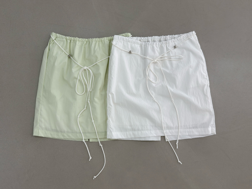 Portrait Seoul Cotton Nylon Straight Midi Skirt 26-BTM-004