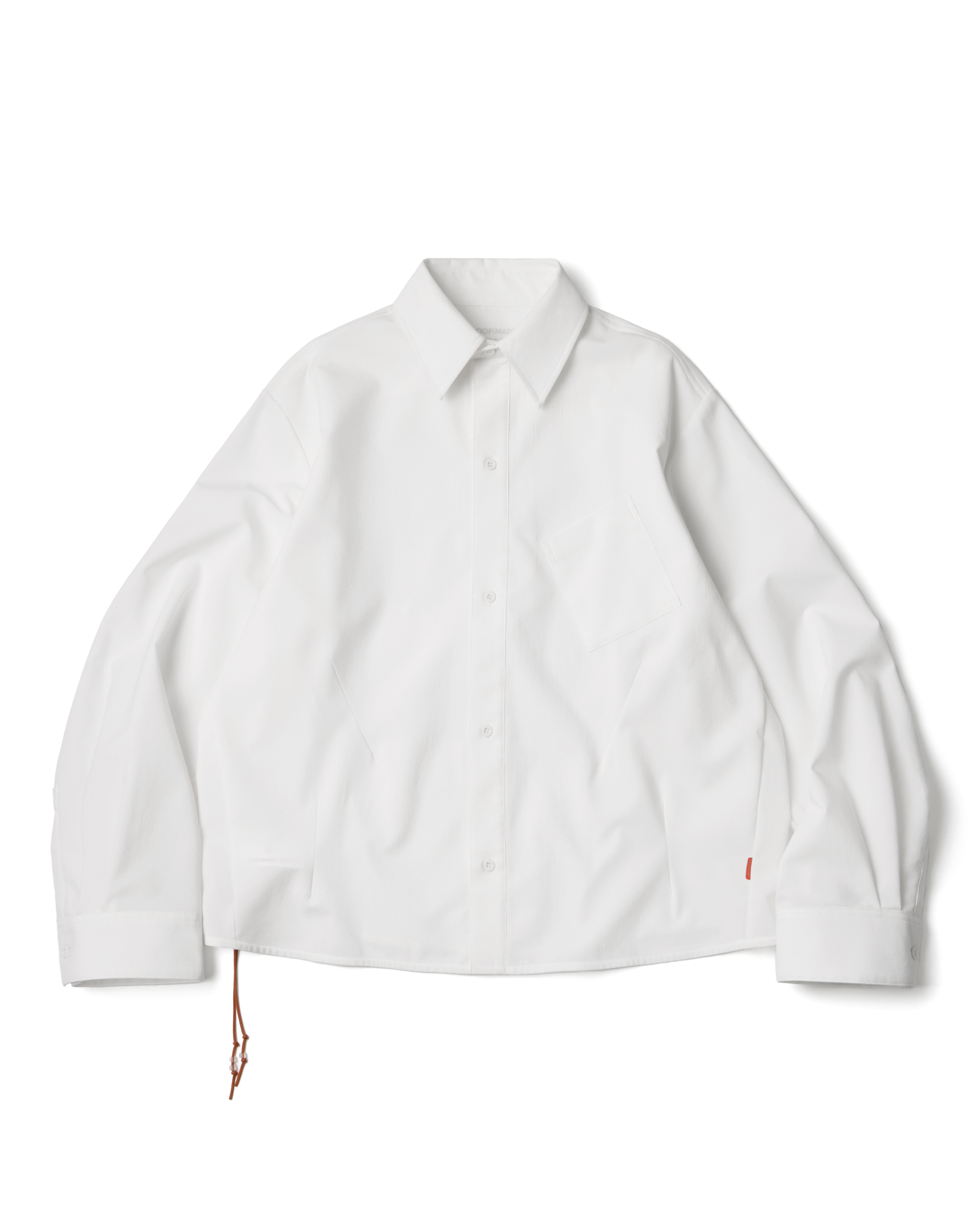 GOOPiMADE  EVD 定番・長袖口袋襯衫 - White