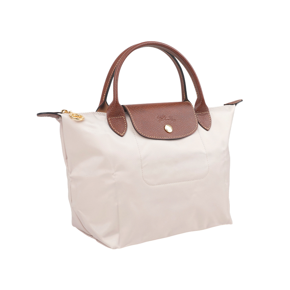 【Longchamp】S號短把LE PLIAGE摺疊水餃包(紙白色)