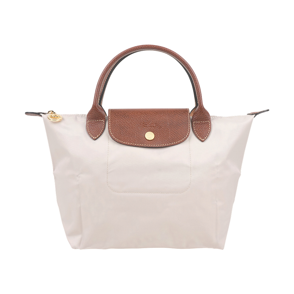 【Longchamp】S號短把LE PLIAGE摺疊水餃包(紙白色)
