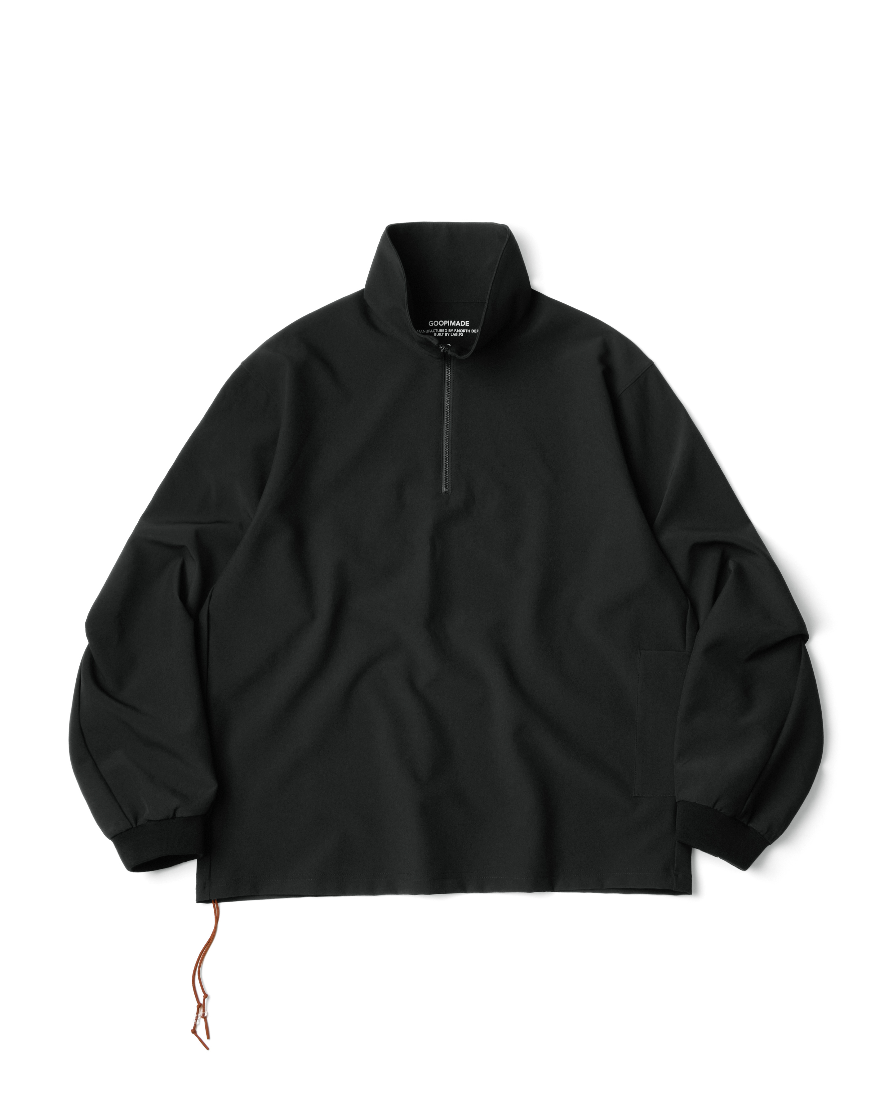 GOOPiMADE  EVD1 定番・半拉鏈 Polo 衫 - Black