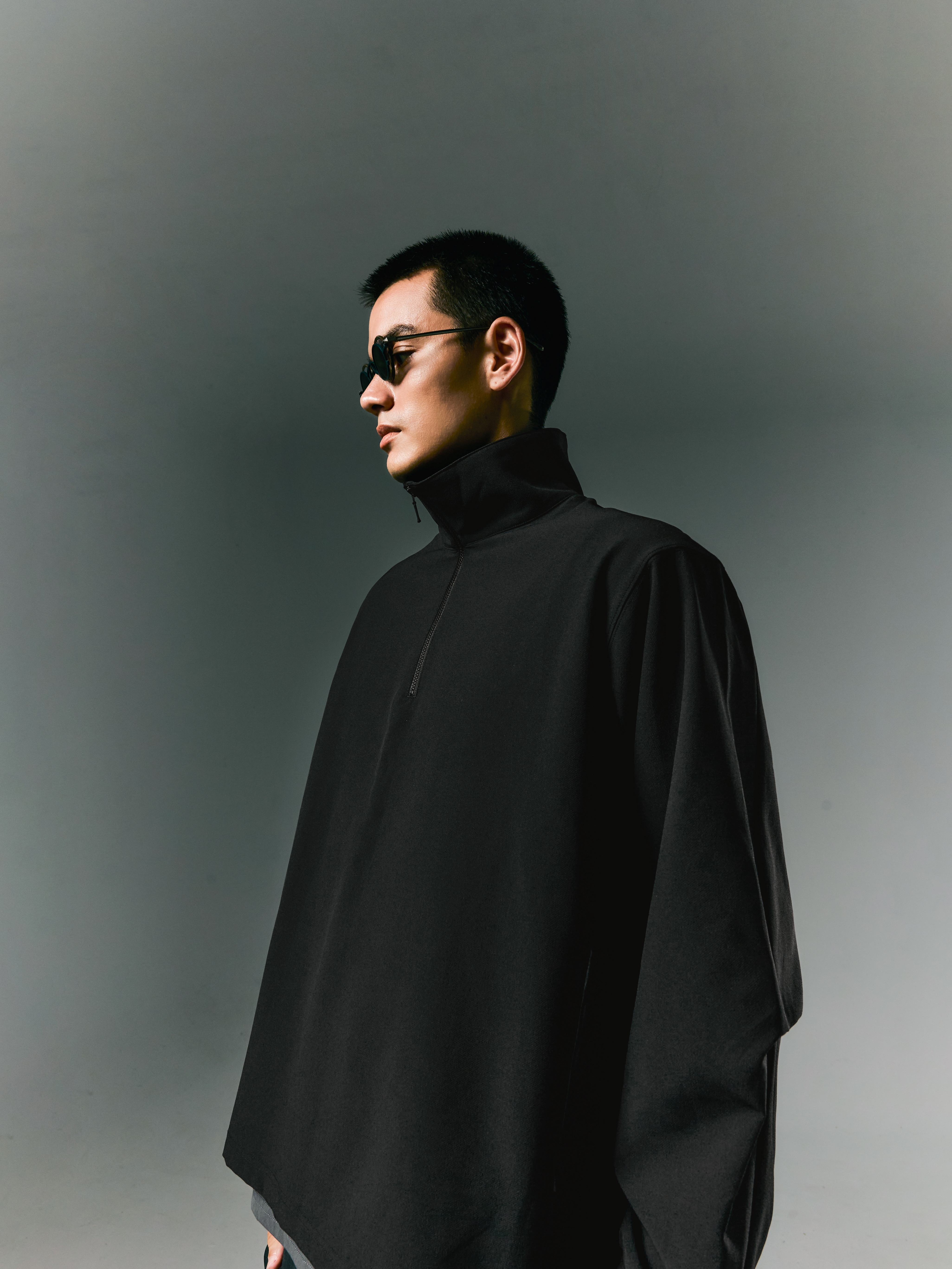 GOOPiMADE  EVD1 定番・半拉鏈 Polo 衫 - Black