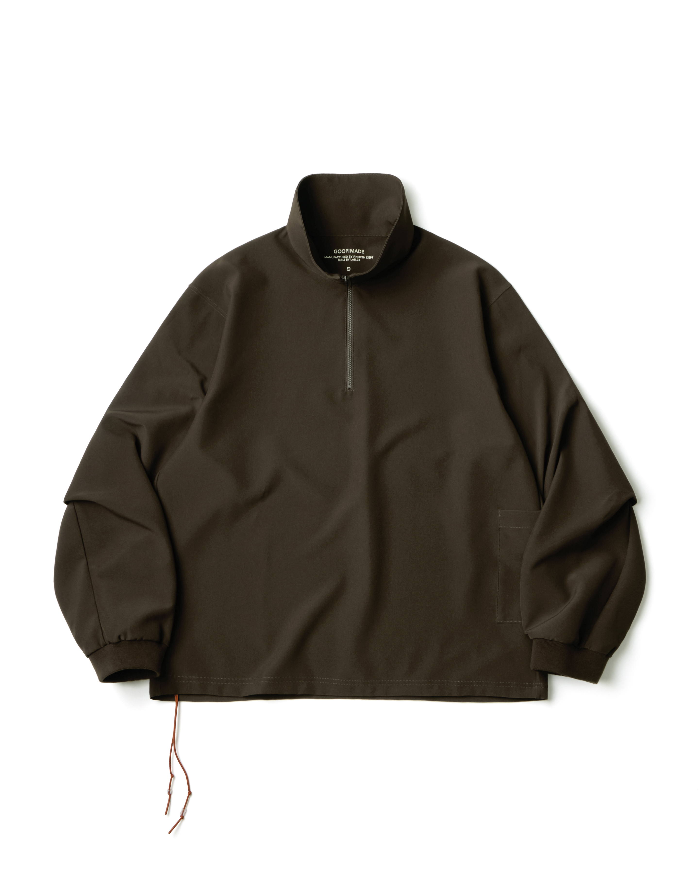 GOOPiMADE  EVD1 定番・半拉鏈 Polo 衫 - Brown