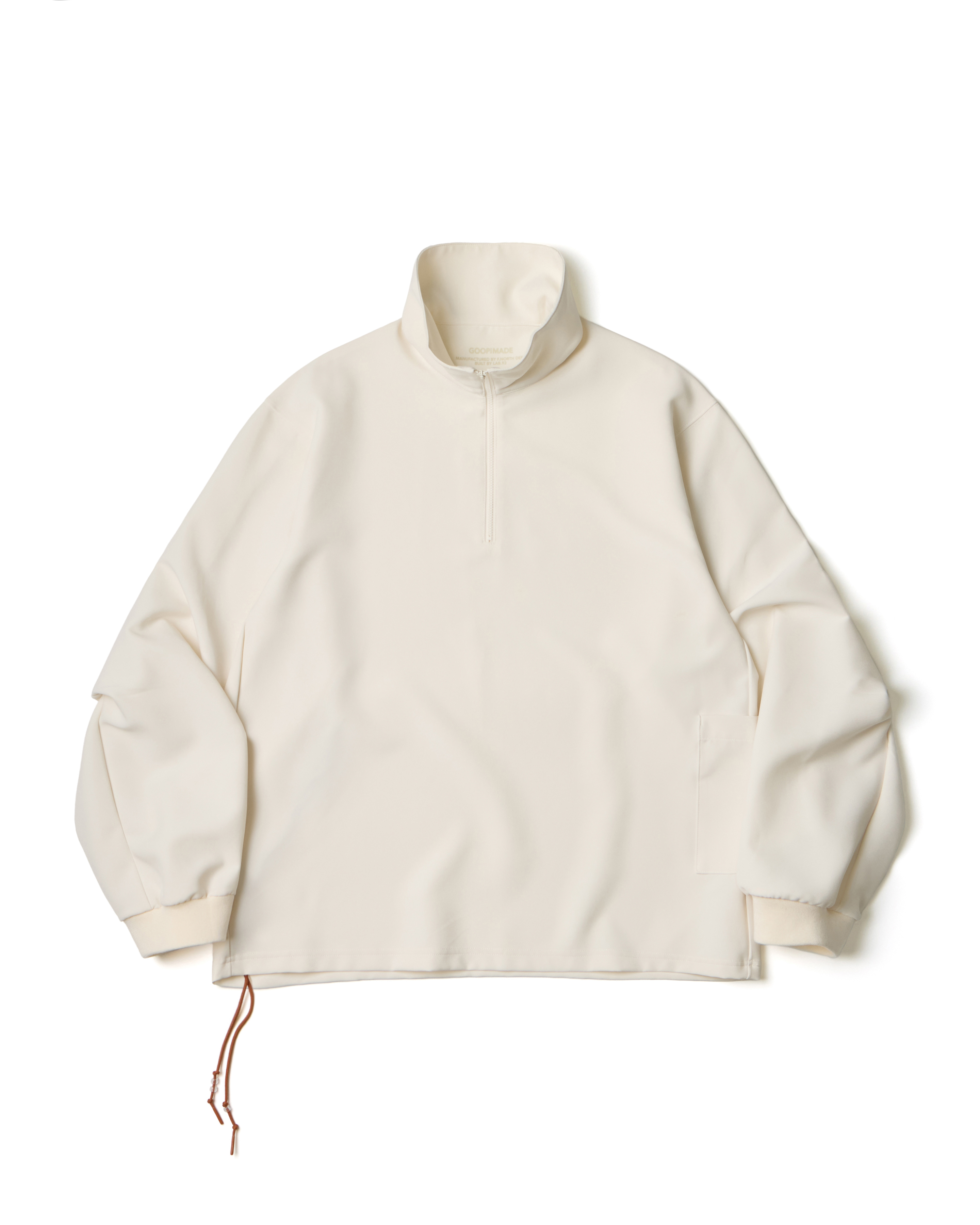 GOOPiMADE  EVD1 定番・半拉鏈 Polo 衫 - Cream