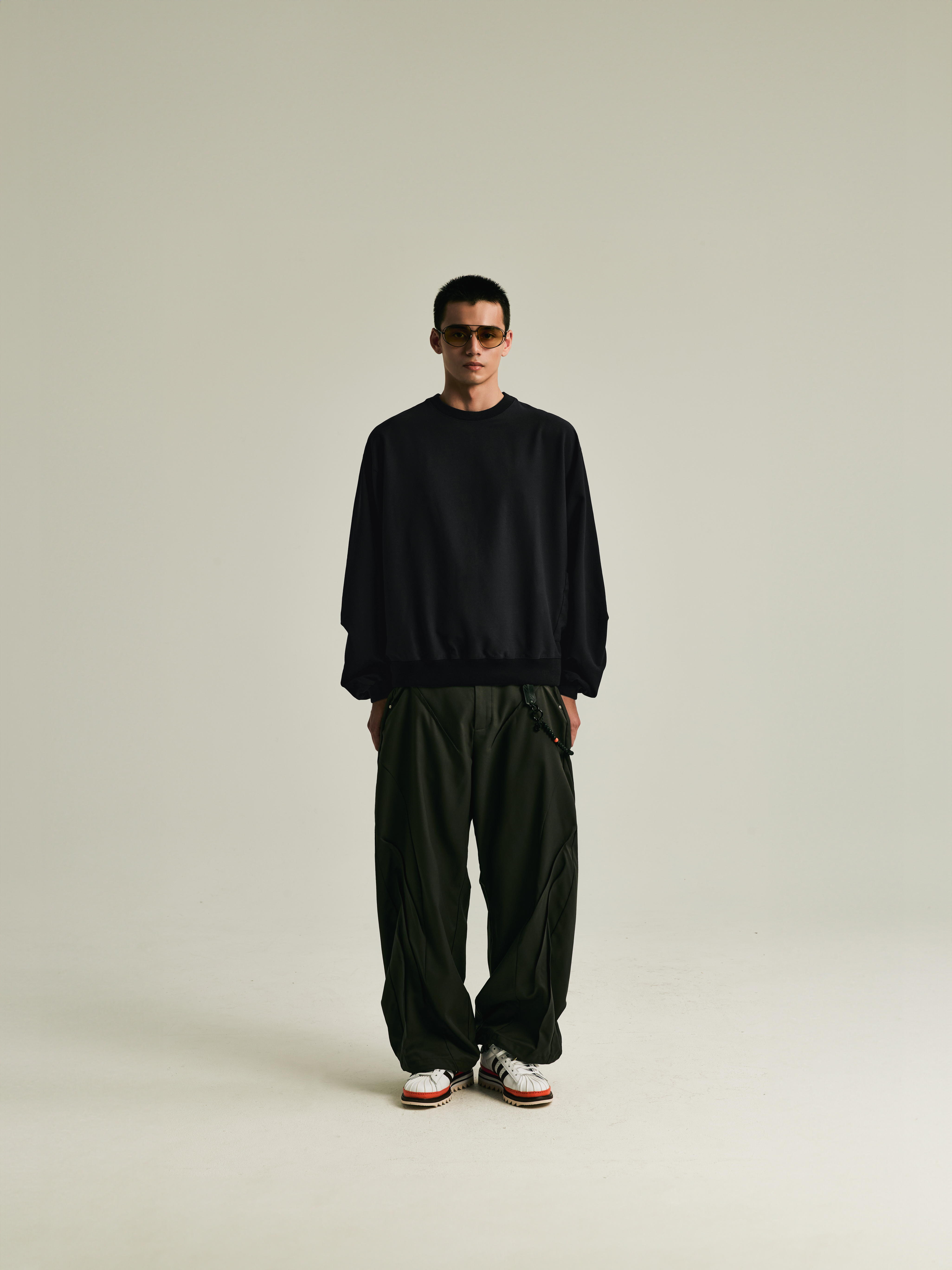 GOOPiMADE  EVD3 定番・寬鬆大學T - Black