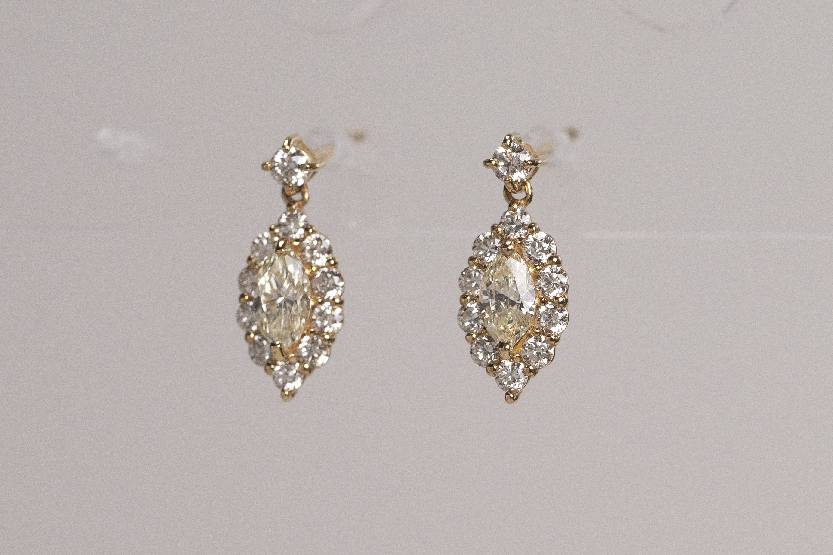 18K Ethereal Drop Diamond Earrings