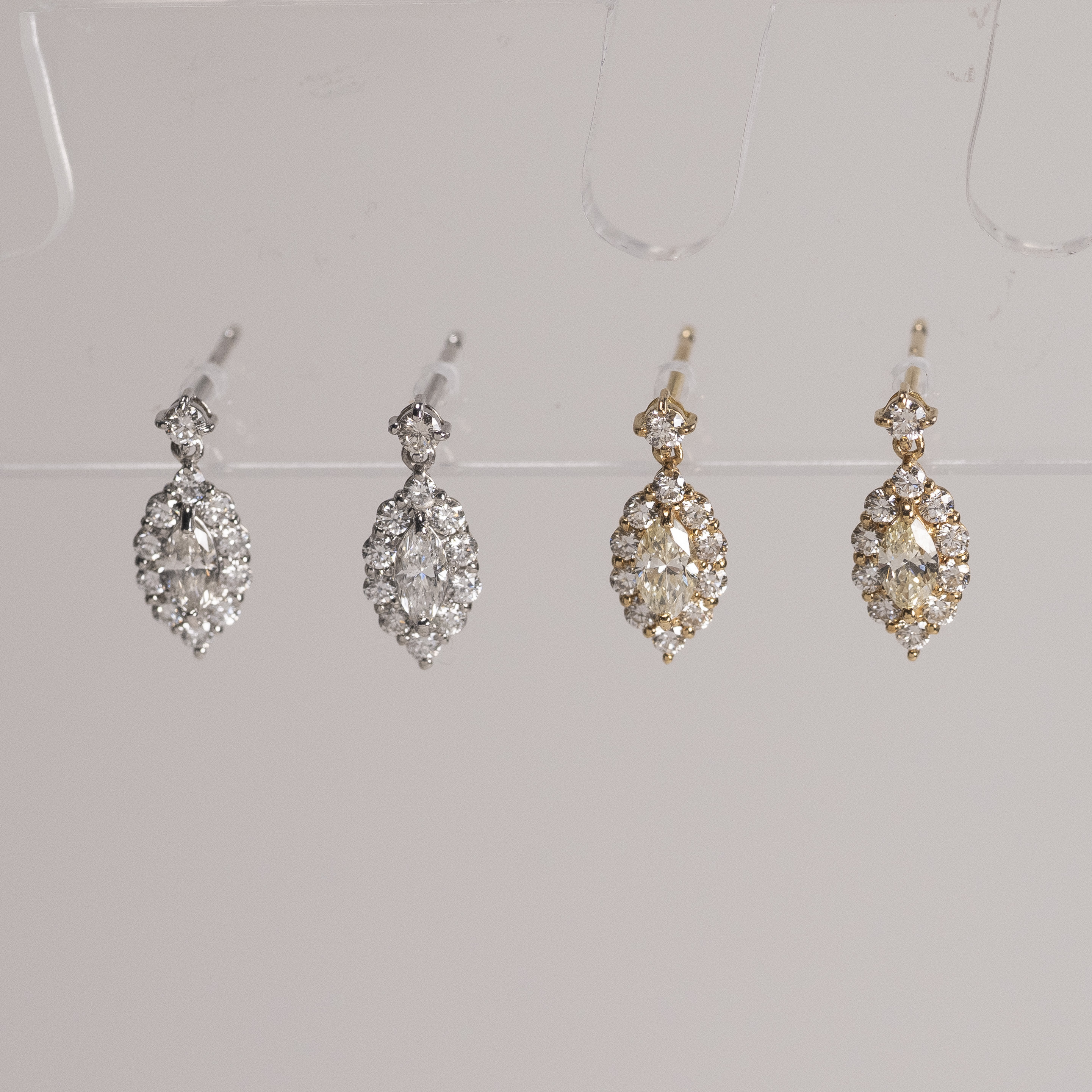 18K Ethereal Drop Diamond Earrings