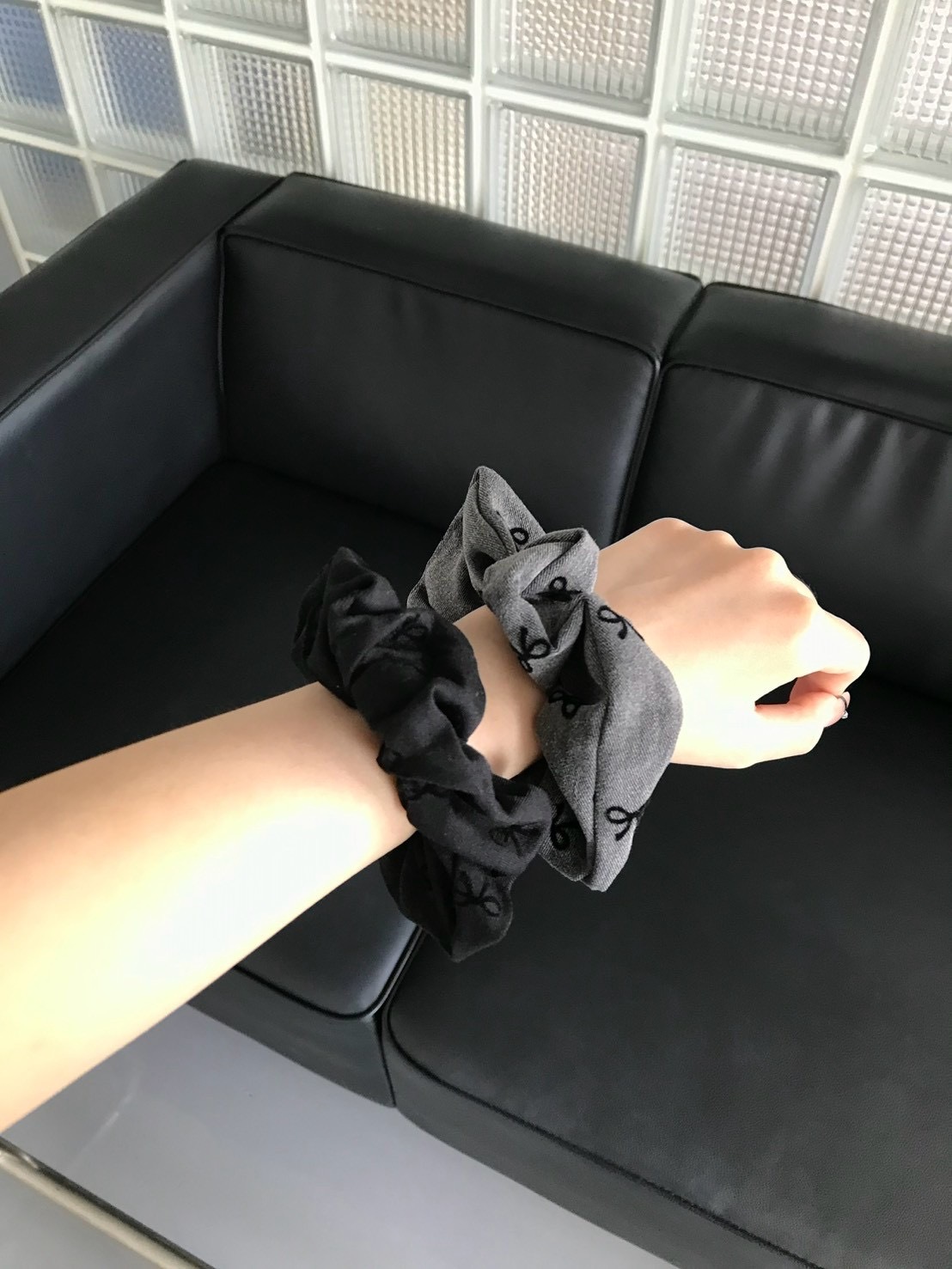 韓系甜美蝴蝶結大腸圈set