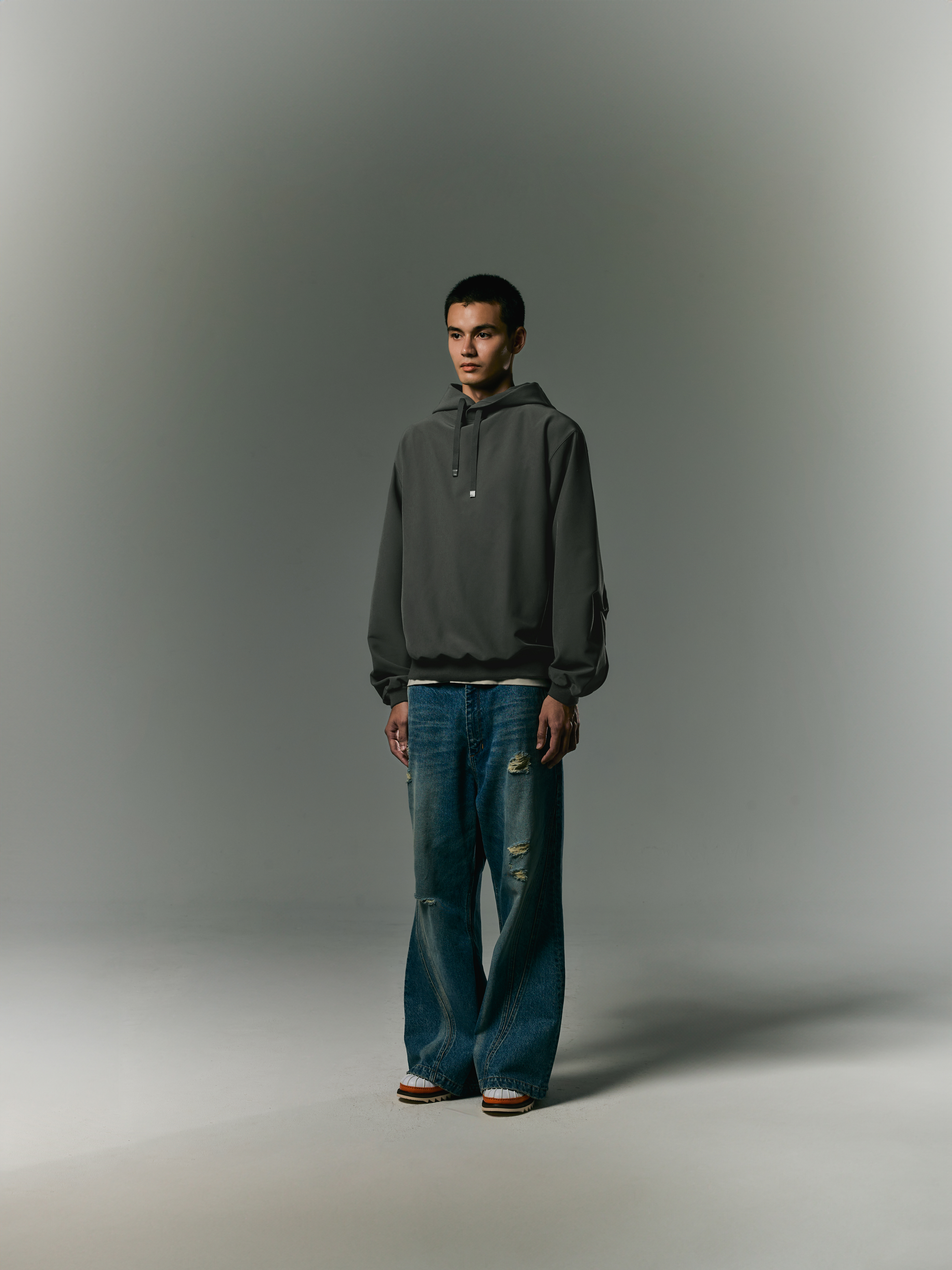 GOOPiMADE  EVD5 定番・寬鬆連帽衫 - Charcoal