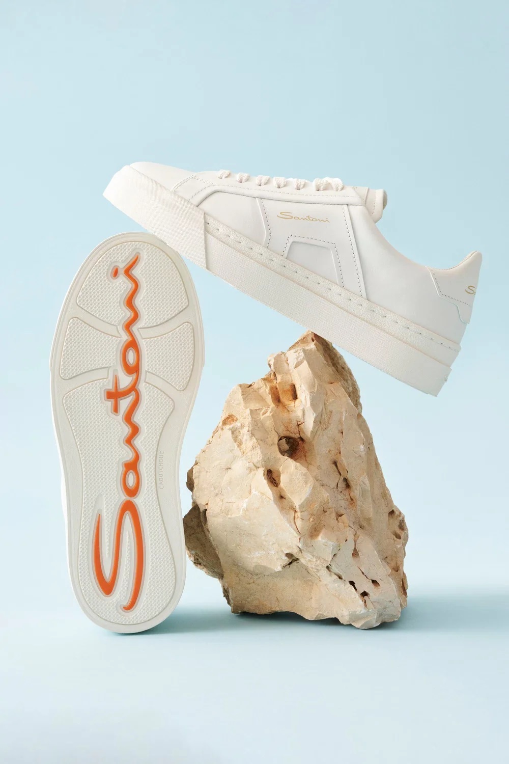 SANTONI 經典小白鞋
