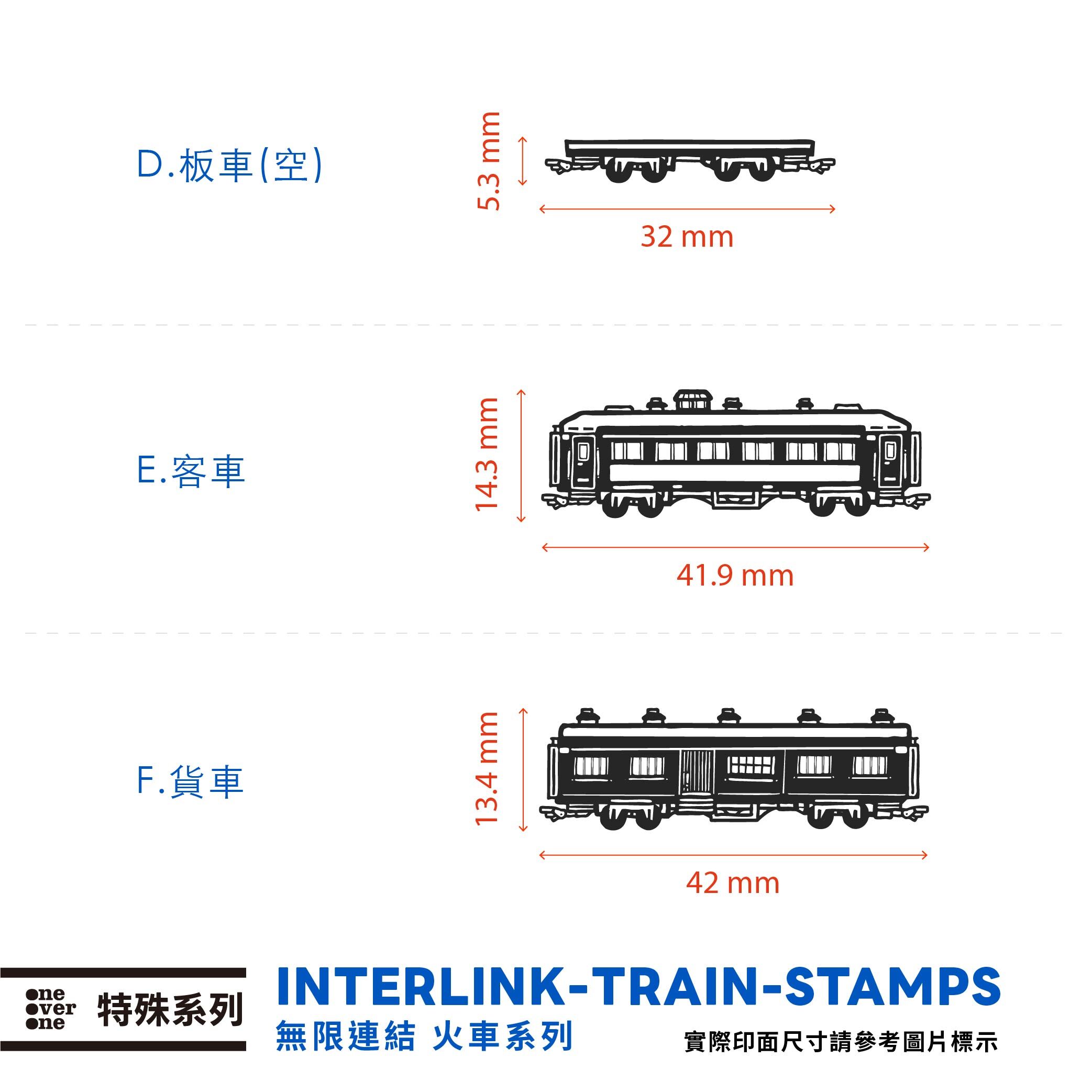【特殊系列】無限連結 火車 膠版印章自助餐 / 一分之一工作室 / 台灣