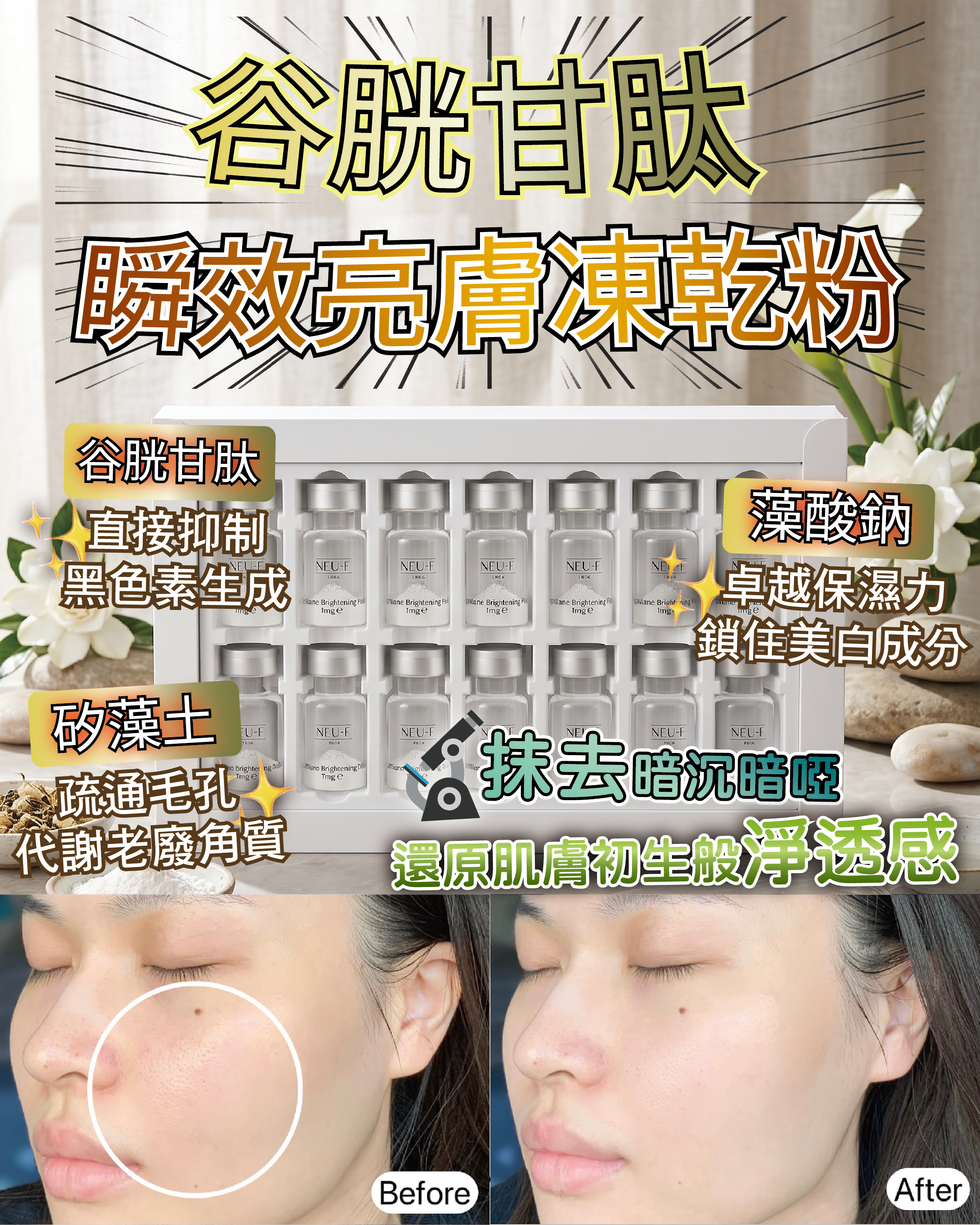 （預購）Neu-F Pro SPA Glutathione Brightening Powder（谷光甘肽粉)