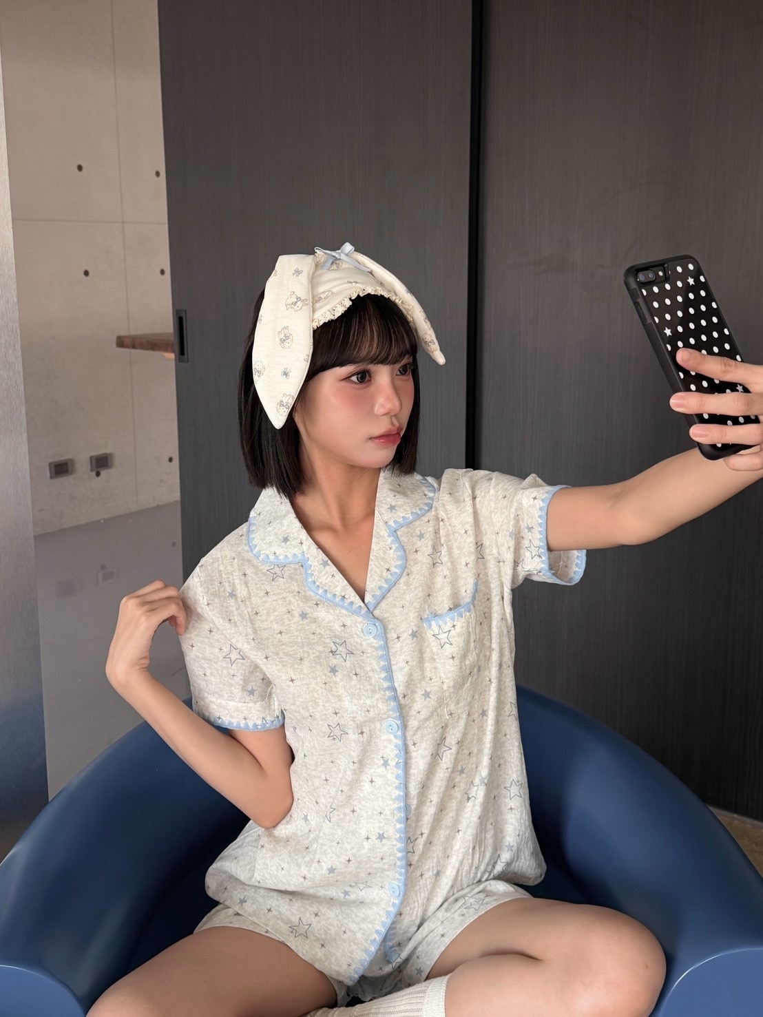 藍灰星星💫 二件套睡衣