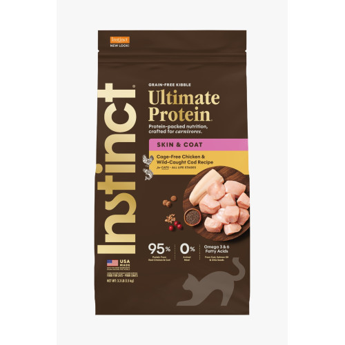 Instinct 本能 - 頂級蛋白質貓糧 - 雞肉+鱈魚 (護毛配方) Ultimate Protein® Chicken and COD (Skin & Coat) 3.3lb (細)