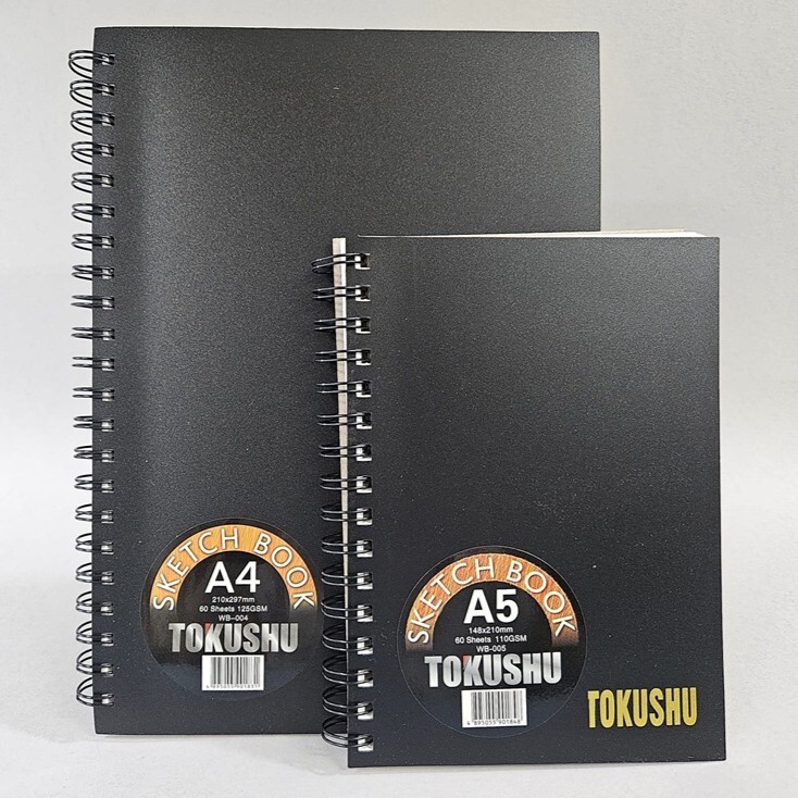 Tokushu 雙線圈簿 素描簿/ 畫簿 60頁 110gsm紙