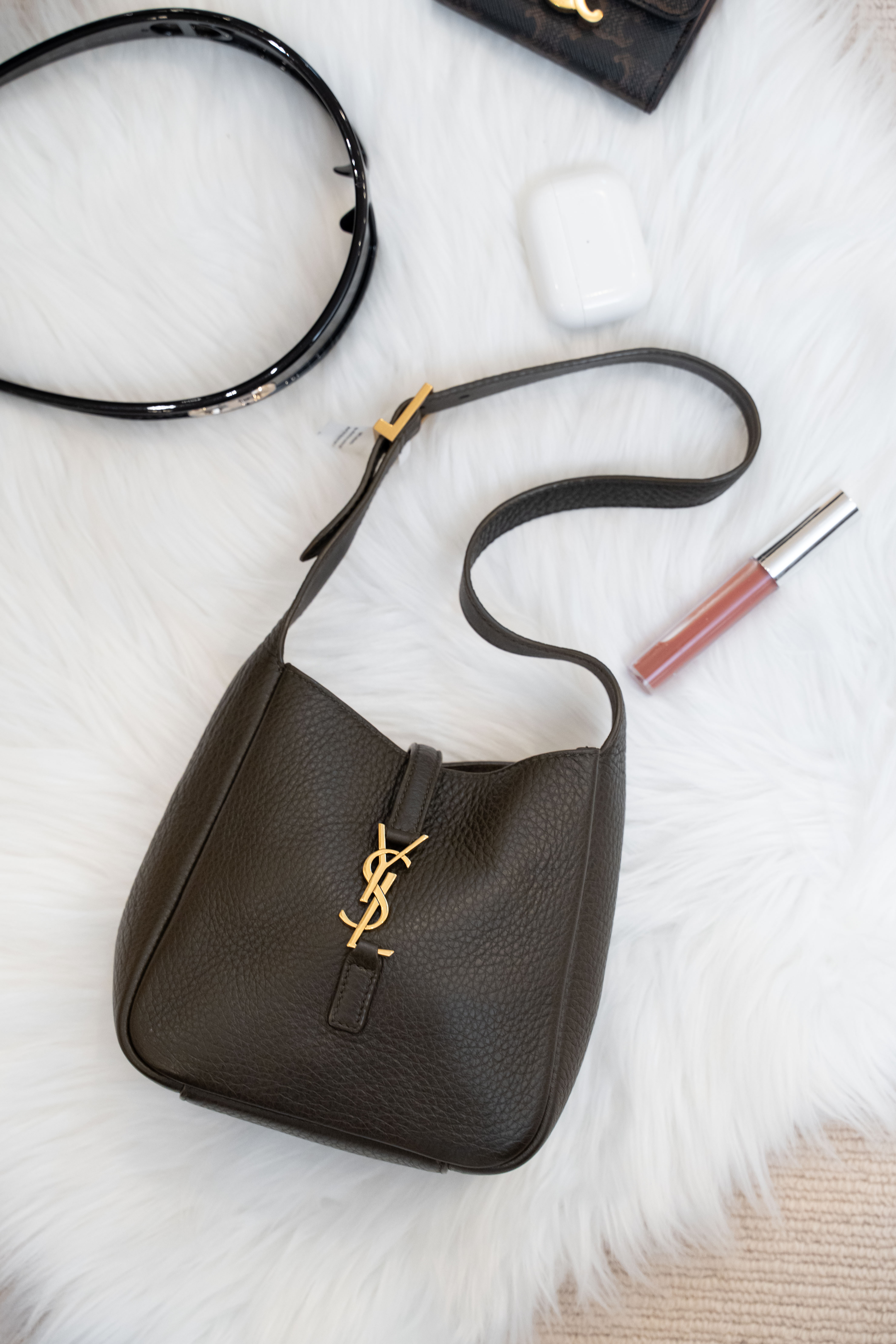 Saint Laurent ysl mini hobo light musk