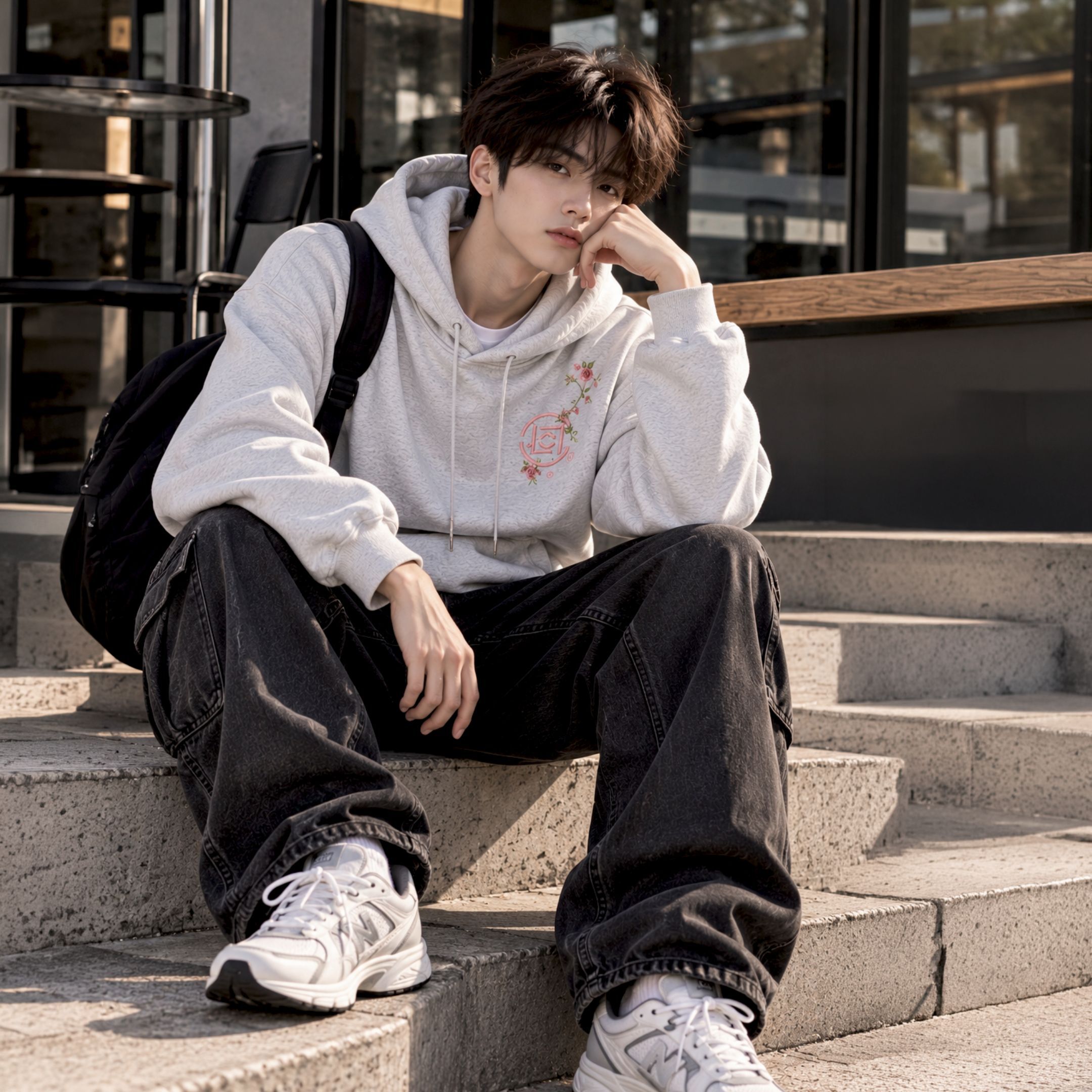 NICEDAY 服飾 代購 CLOT x CLOTEE 帽T 連帽 長袖 秋冬 衛衣 刺繡 櫻花 粉 黑 深藍 灰 EL2630120A060206-S6