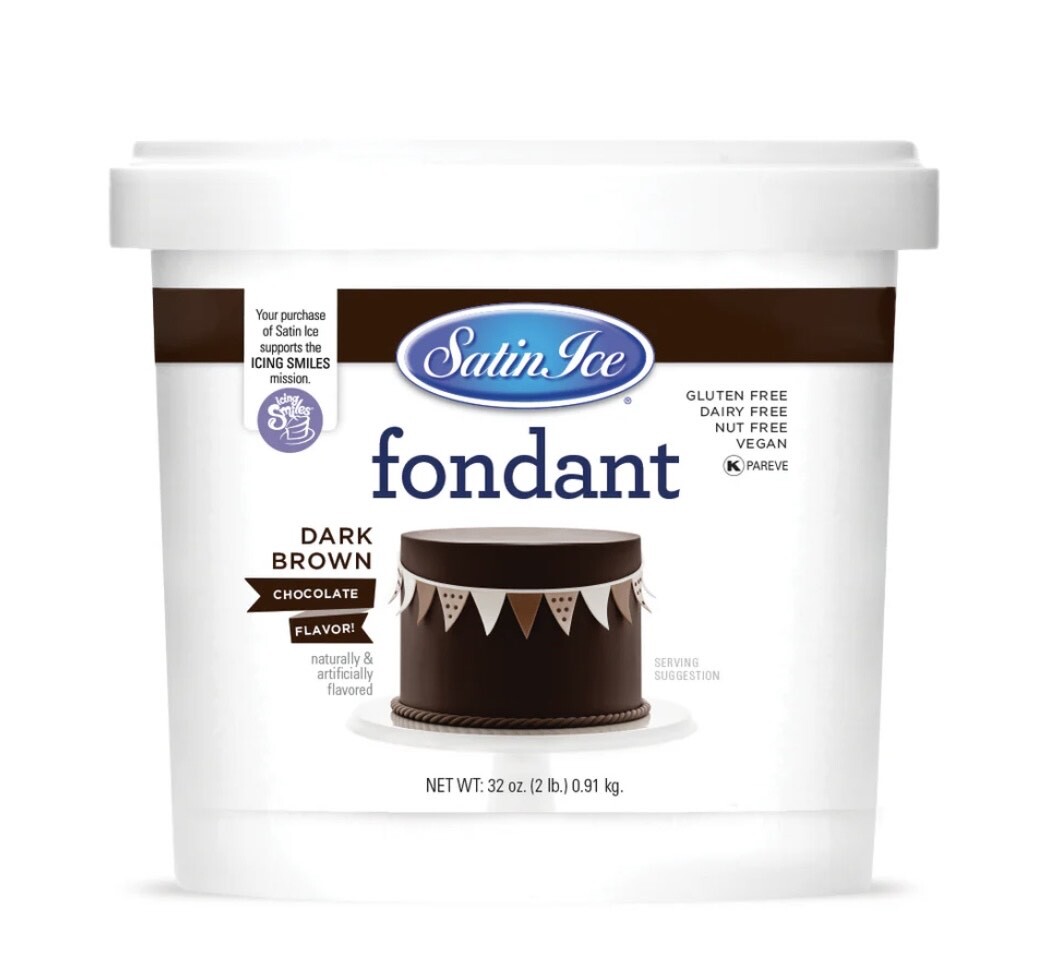 Satin Ice Fondant Dark Brown 2lb