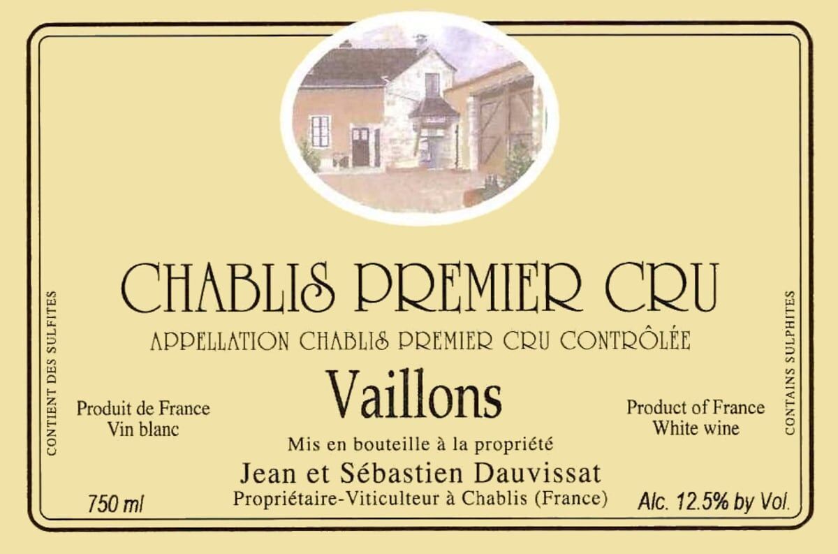 Jean et Sebastien Dauvissat Chablis 1er Cru Vaillons 2023