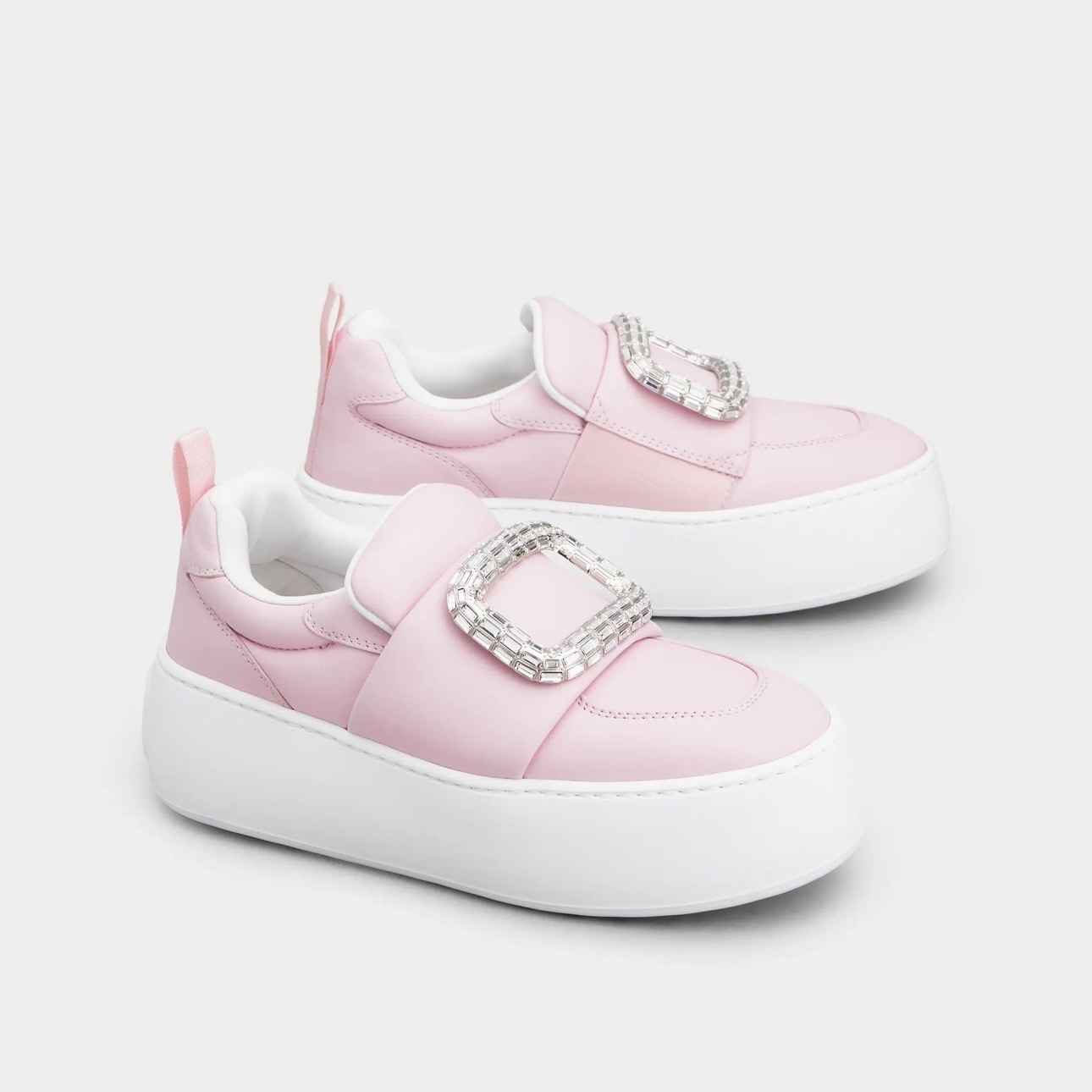 Roger Vivier RV viv up strass sneakers pink