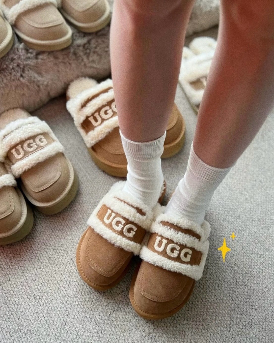 澳洲限定 UGG OZLANA 頂級 羊毛 毛絨 厚底 兩穿鞋（OZ3009）