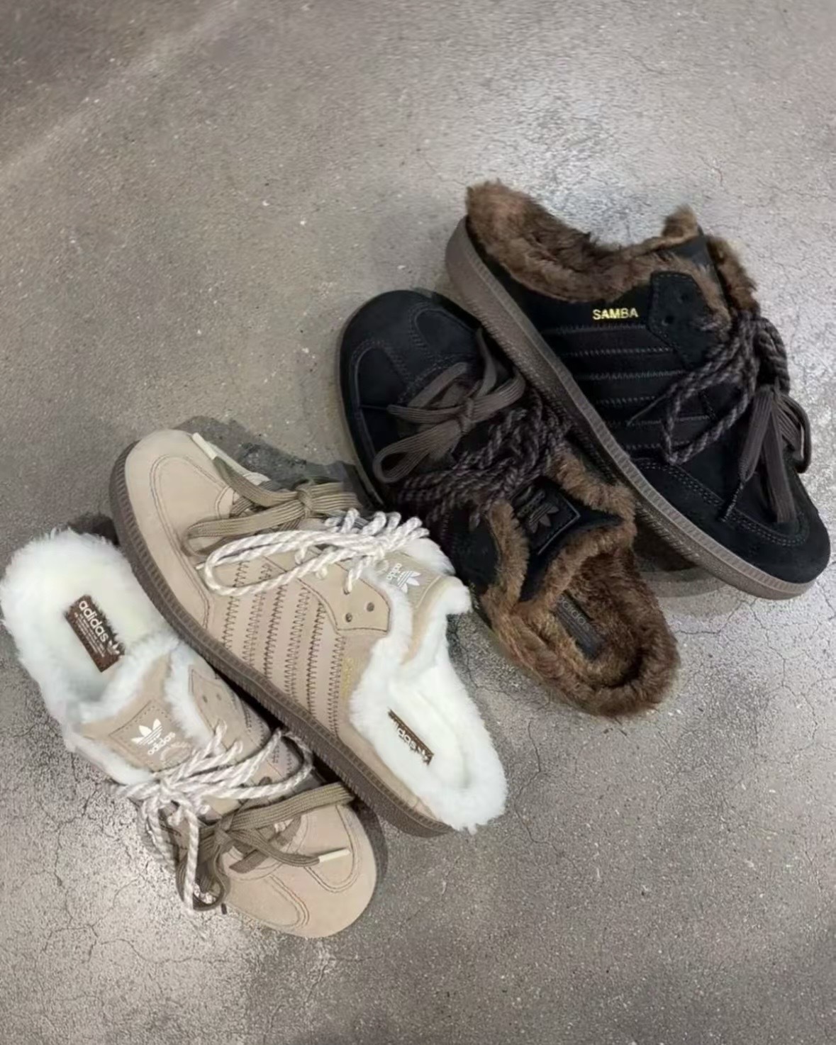 <毛絨絨の安全感女孩子懂◞♡>Adidas Originals Samba Mule "Fur-Lined" 毛絨絨 黑色 黑棕 米色 MIU風 米棕 穆勒鞋 HP5054/HP5055