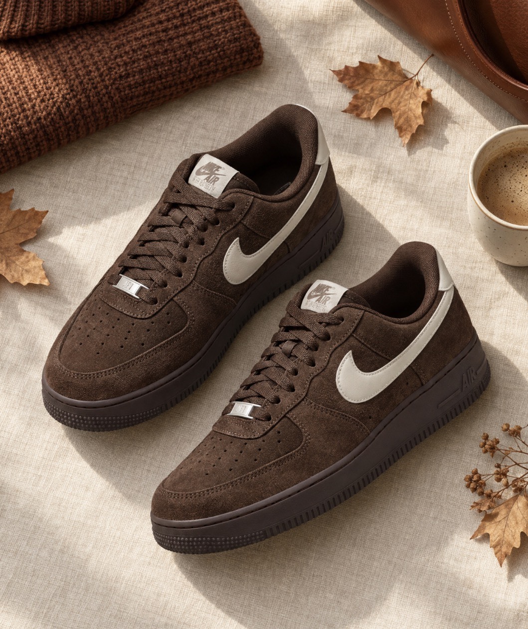 【APAIR】預購 NIKE AIR FORCE 1 '07 咖啡 棕白 美拉德 AF1 女鞋 IQ0136-200