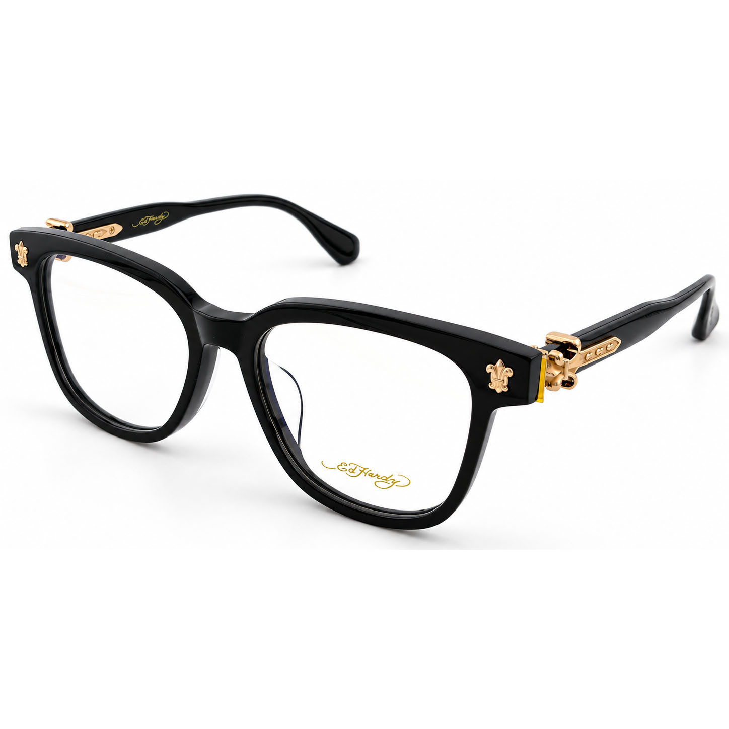 【Ed Hardy】EH2306 1GD 光學眼鏡#(亮黑搭芒金色)