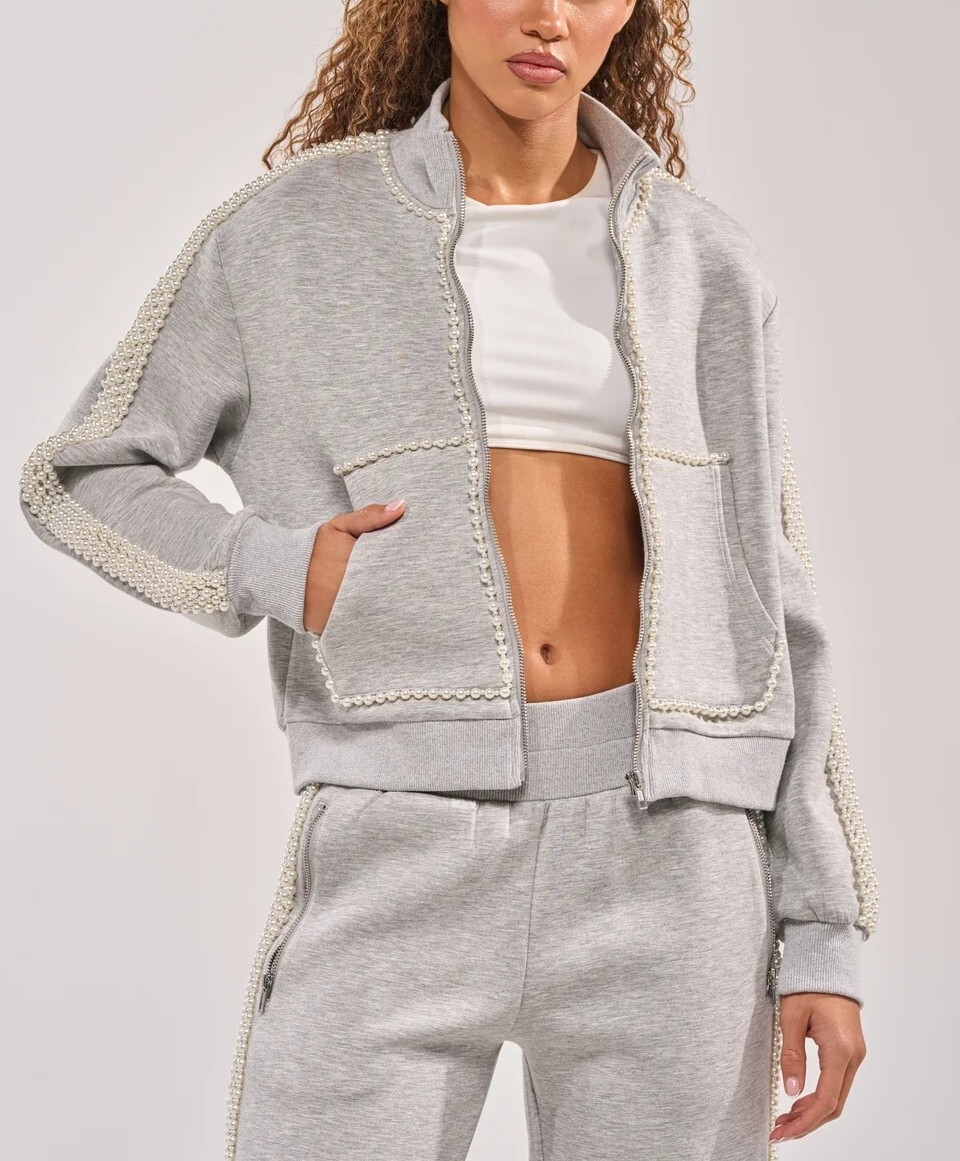 Grey Pearl淺灰色珍珠Sweatshirt外套
