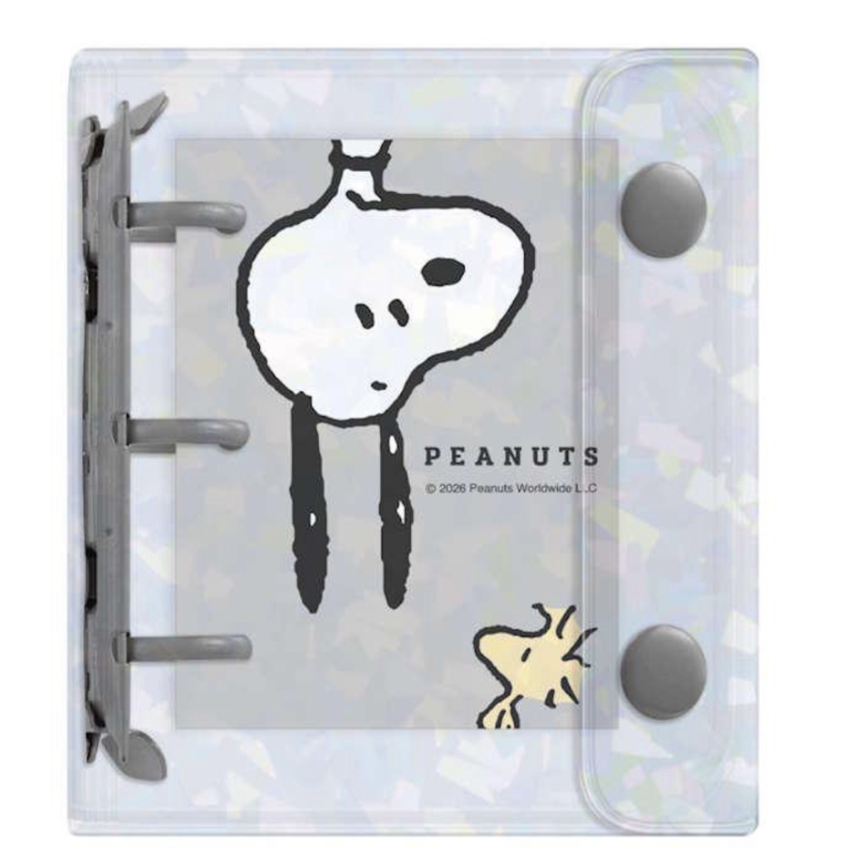 JP Snoopy 彩光閃閃 Memo 貼紙薄 灰 9342 TK260924