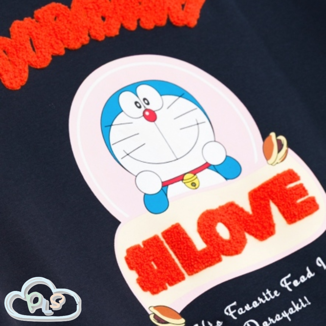 多啦A夢XLOVE長帽T  LAKING 深藍 #32002-1